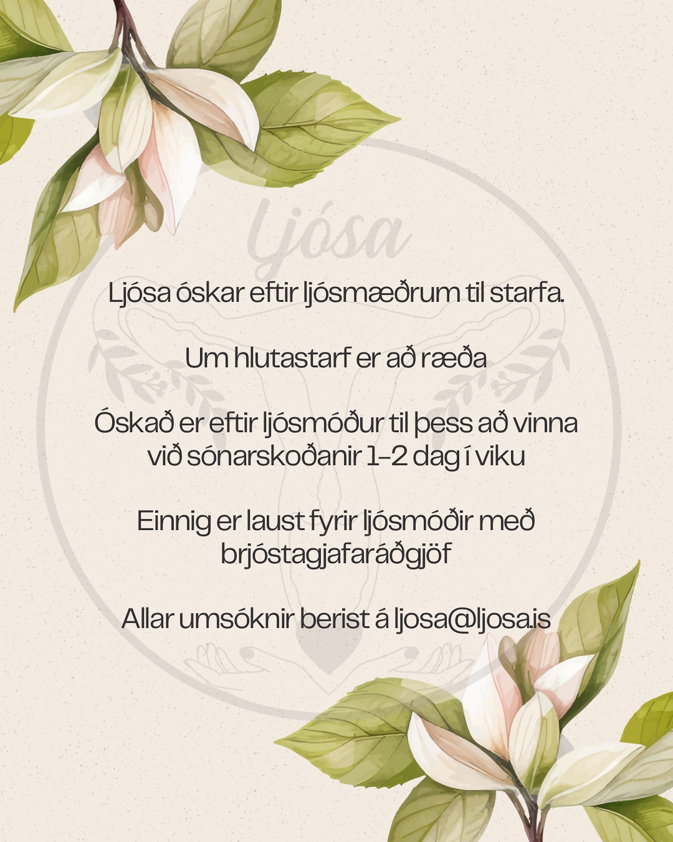Við leitum að liðsauka 🤍