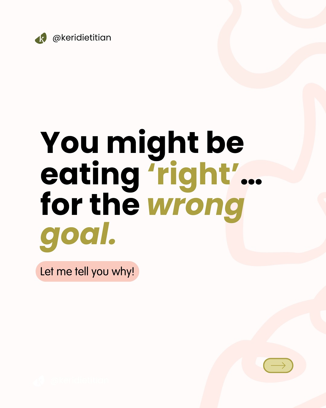 This comes up all the time and it might be why you’re not seeing the results you want 👇
You could be eating “healthy” but not eating in a way that matches your goals.
Are you...
🥖 Eating low-carb while training hard → and wondering why your energy’s flat?
🥗 Eating clean foods but not aware of portions → and wondering why fat loss has stalled?
🍞 Eating lots of refined carbs but barely moving → and wondering why you don’t feel great?
See the problem? 👀
The approach doesn’t match the goal.
Healthy eating, fat loss, and performance eating all serve different purposes and often, they overlap.
🔑 The key is knowing which goal leads right now and how to adjust when that changes.
Your body, training, and lifestyle evolve & your nutrition should too. 💛
Let’s chat and find the approach that actually fits your goals (and your life).
DM me “GOALS”