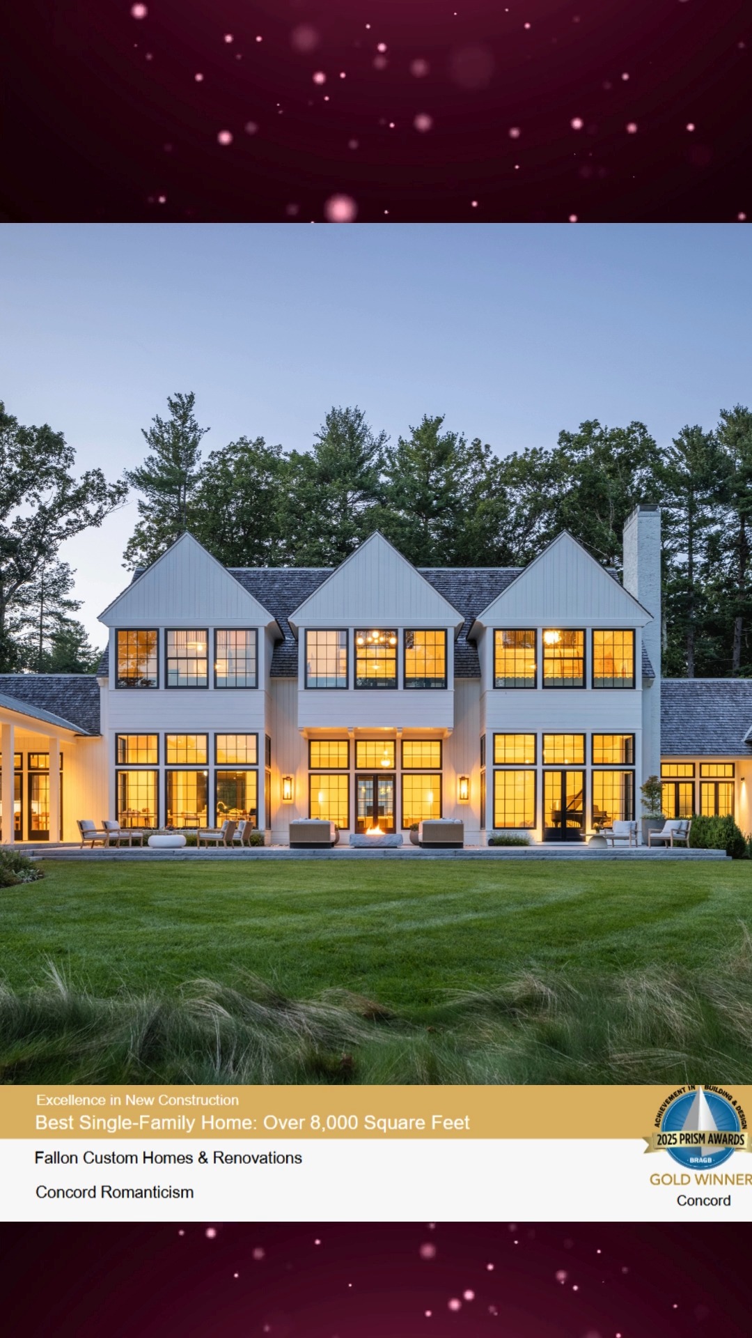 Our Concord project brought home two 2025 PRISM Awards, and we couldn’t be prouder of the craftsmanship, detail, and collaboration behind it.
🏆 Best Single-Family Home over 8,000 sq. ft.
🏆 Best Living Area: Private Residence – Specialty Room (Activity)
A heartfelt thank-you to our talented team and trade partners — and congratulations to all this year’s honorees for raising the bar in design and construction.
Prismawards2025 #BRAGB #LuxuryBuilder #CustomHomeBuilder #NewEnglandBuilder