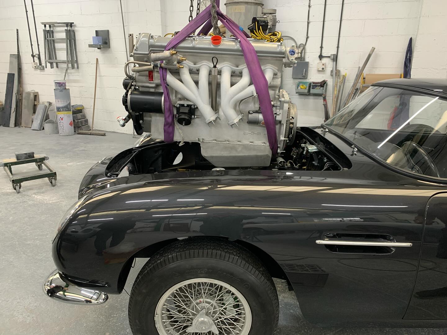 Busy week by the team installing engines in a couple of our current restoration projects. #Astonmartin #DB4 #DB4GT #DB6 #Volante #classicastonmartin