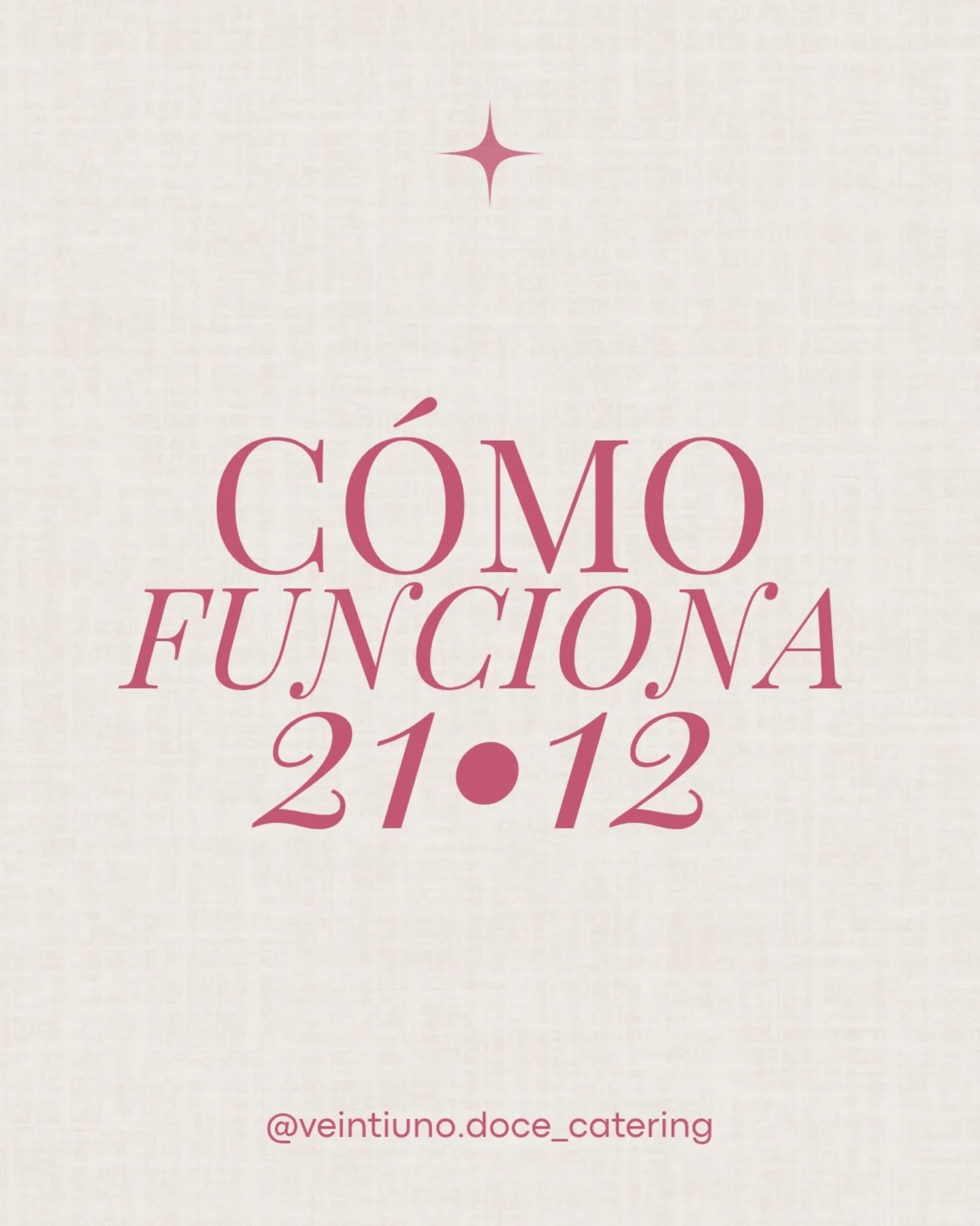 ✨ Detrás de cada evento, cajita o encargo de 21·12 hay muchas horas de organización, cocina y cariño.
Y para que todo salga perfecto, trabajamos con un proceso muy sencillo 💛
📲 Todo empieza por WhatsApp —así podemos leerte con calma y no se nos escapa ningún detalle.
A partir de ahí te pedimos la info básica, te enviamos las propuestas y condiciones, y una vez confirmes la fecha con el pago de la reserva, ¡ya podemos ponernos manos a la masa! 🍴
Nosotras nos ocupamos de todo para que tú solo disfrutes ✨
🩷 En 21·12 cuidamos cada detalle, desde la primera conversación hasta el último plato en la mesa.
👉 Desliza para ver cómo trabajamos paso a paso.
📩 Y si estás pensando en celebrar algo bonito, escríbenos por WhatsApp 🩷