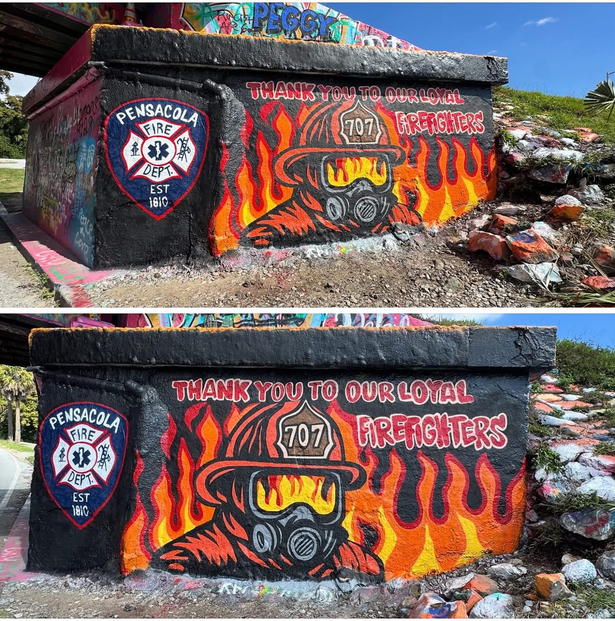 Thank you !!!! Awesome @thegraffitibridge
.
.
.
.
.
#pensacola #gulfcoast #panhandle