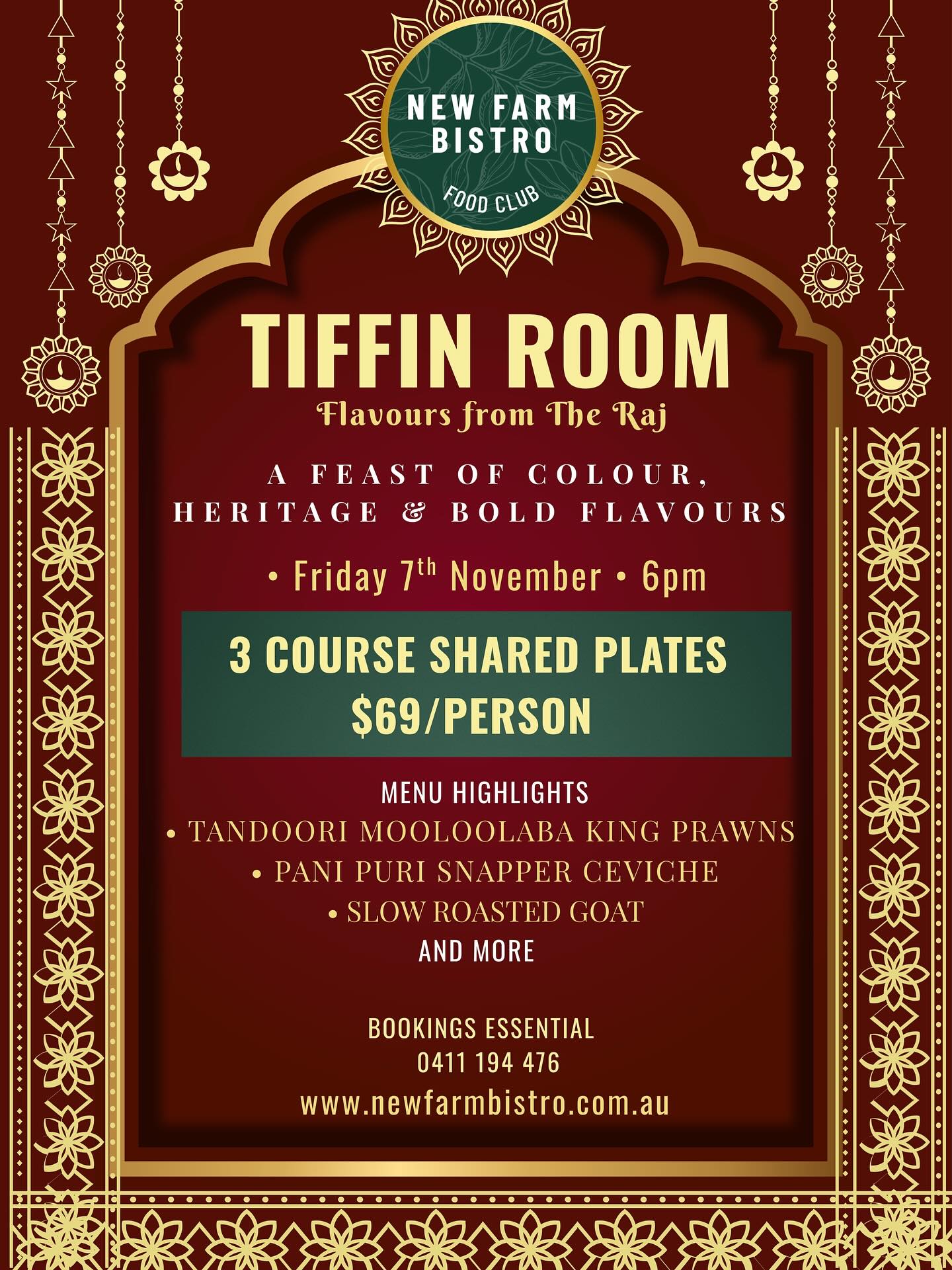 Flavours From The Raj ✨💫
Food Club returns with a social and sensory celebration of rich food, music, and connection. This edition pays tribute to Valerie’s Anglo-Indian roots, featuring a creative menu inspired by colonial heritage and coastal spice trails. Expect bold flavours, local produce, and dishes that tell a story 🦚🌟🌶️
TICKET LINK IN BIO