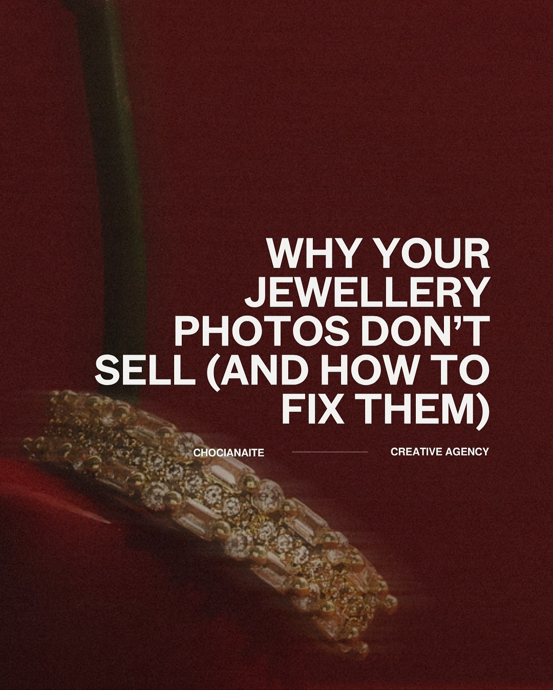 5 hidden mistakes I see jewellery founders make every single day.
Here’s why your photos aren’t converting, and how to fix them.
You’re not failing because your jewellery isn’t beautiful!!!
You’re failing because your photos don’t make people feel what you feel 📷💍
Save this post before your next photoshoot, or read the full blog post via link in bio.
#jewellerybusiness #jewelleryphotography #brandgrowth #jewellerymarketing #jewellerybrandtips #chocianaitecreativeagency