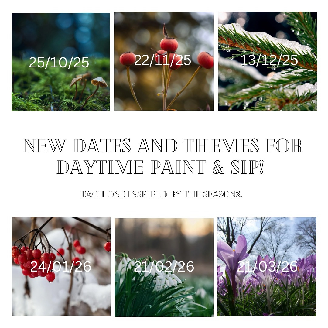 One way to brighten up the winter months is to start planning for next year’s workshops!
While I’ve been busy preparing for my new two-day Large Canvas Workshop in January, I realised it was also time to get everything ready for the Paint and Sip sessions too.
These will continue following the usual format. Each month there is a new image to paint based on the season we are in. As usual, the photo and dates on each image correspond to the focus of each workshop.
So here they are — the last workshops of this year and the first ones of next!
They make a lovely Christmas gift idea or a fun way to get together with friends during these cosy winter months. 🎨❄️
Link in bio or click on link below
https://www.charlotte-englefield-art.co.uk/art-workshops
#artworkshops #wiltshire #wiltshirelife #chippenhamwiltshire #chippenhamworkshops #timetorelax #artstudio #paintandsip #sipandpaint #paintandsipwiltshire #castlecombe