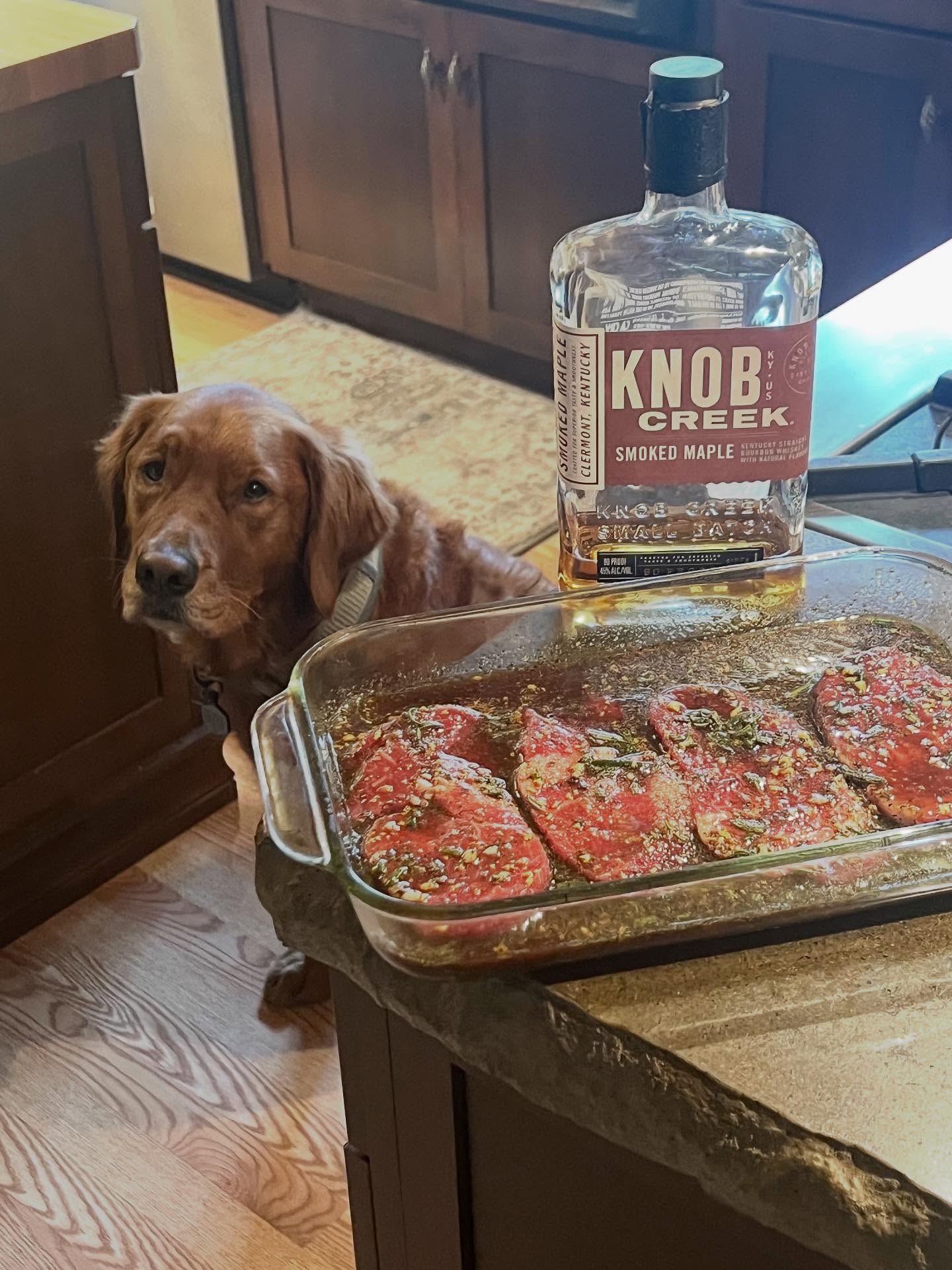 We hope everyone has had a restorative weekend after the Halloween festivities! 🎃
We had our grandpup, Gordie, overnight and he “helped” prepare one of our favorite marinades for some filet mignon from Lashways Meat Market & Deli.
Our November newsletter will share the recipe with all subscribers. Sign up on our website nephewsliquor.com (Knob Creek maple was our choice but you can use any bourbon). @knobcreek #marinade#filetmignon#bourbon#Adirondacks#lakechamplain#upstateny#vermont#rousespointny#champlainny#canada#montreal#Quebec#ontario