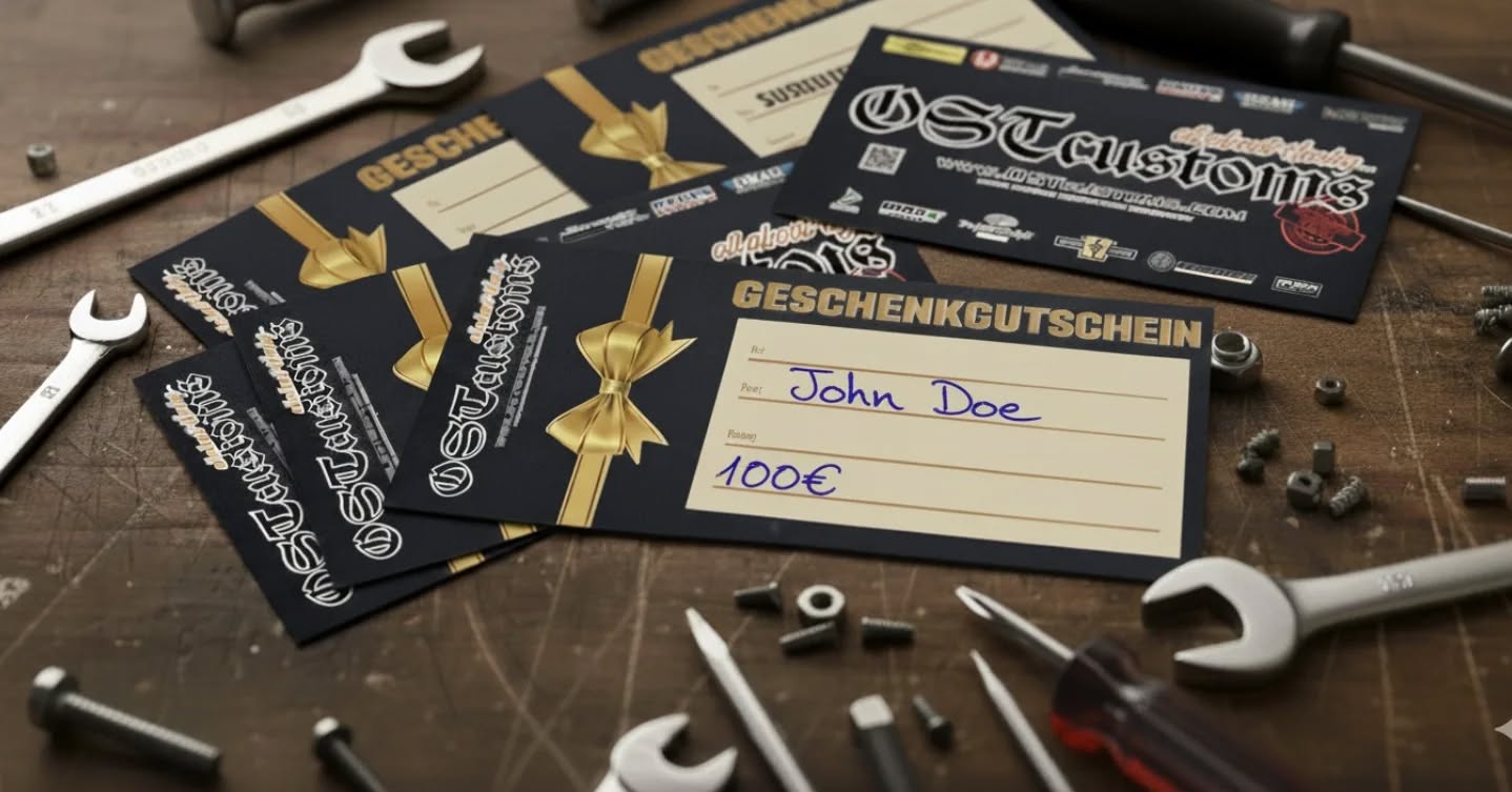 Suchst du das perfekte Geschenk für einen echten Harley-Enthusiasten? Oder soll das Winterprojekt endlich in Angriff genommen werden? 🛠️
Schenke freie Wahl mit einem OSTCUSTOMS GESCHENKGUTSCHEIN! 🎁
Als deine freie Harley-Werkstatt und Partner der größten Teile-Großhändler Europas, haben wir alles, was das Biker-Herz begehrt – von Originalersatzteilen bis zum krassen Custom-Zubehör.
Deine Vorteile mit dem Gutschein bei OSTCUSTOMS:
✅ Für Customizing, Reparaturen oder das nächste Tuning.
✅ Maximale Teileverfügbarkeit: 40.000+ Teile sind kein Problem.
✅ Direkter Zugang zum riesigen Sortiment der besten Harley-Teilelieferanten.
✅ Echte Expertenberatung: Wir wissen, was deine Harley braucht.
Hol dir den Gutschein – das ideale Geschenk für alle, die ihre Harley lieben und schrauben lassen (oder selbst schrauben wollen)!
🛒 Jetzt in unserem Online-Shop erhältlich!
#HarleyDavidson #FreieWerkstatt #CustomBike #HarleyTeile #Geschenkidee #BikerLife #OSTcustoms #MotorradTeile #Tuning