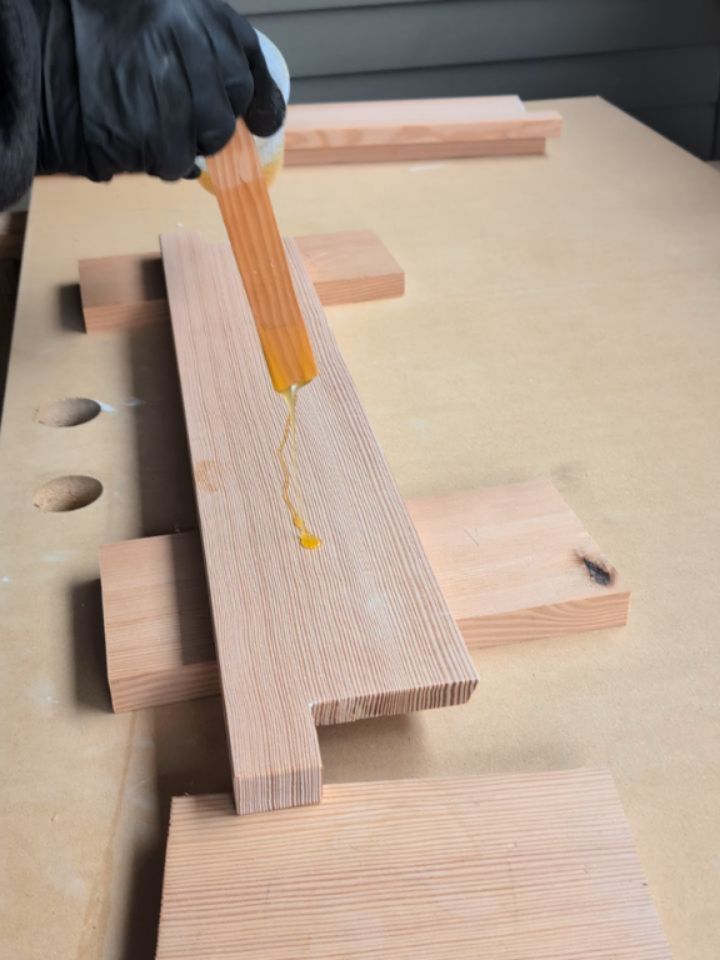 Matt is fabricating and finishing these custom Doug Fir window stools with some VERY advanced tools. And they're looking great!
We've used this detail on a number of projects now. Paired with a simple drywall wrap around the rest of the window it adds some warmth and a nice element of craftsmanship