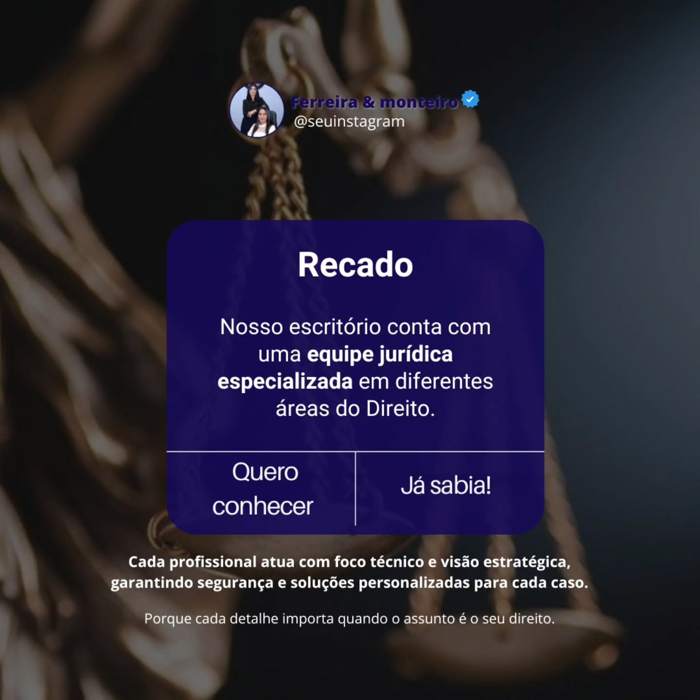 Nossa equipe está preparada para orientar você da melhor forma e dentro da lei...