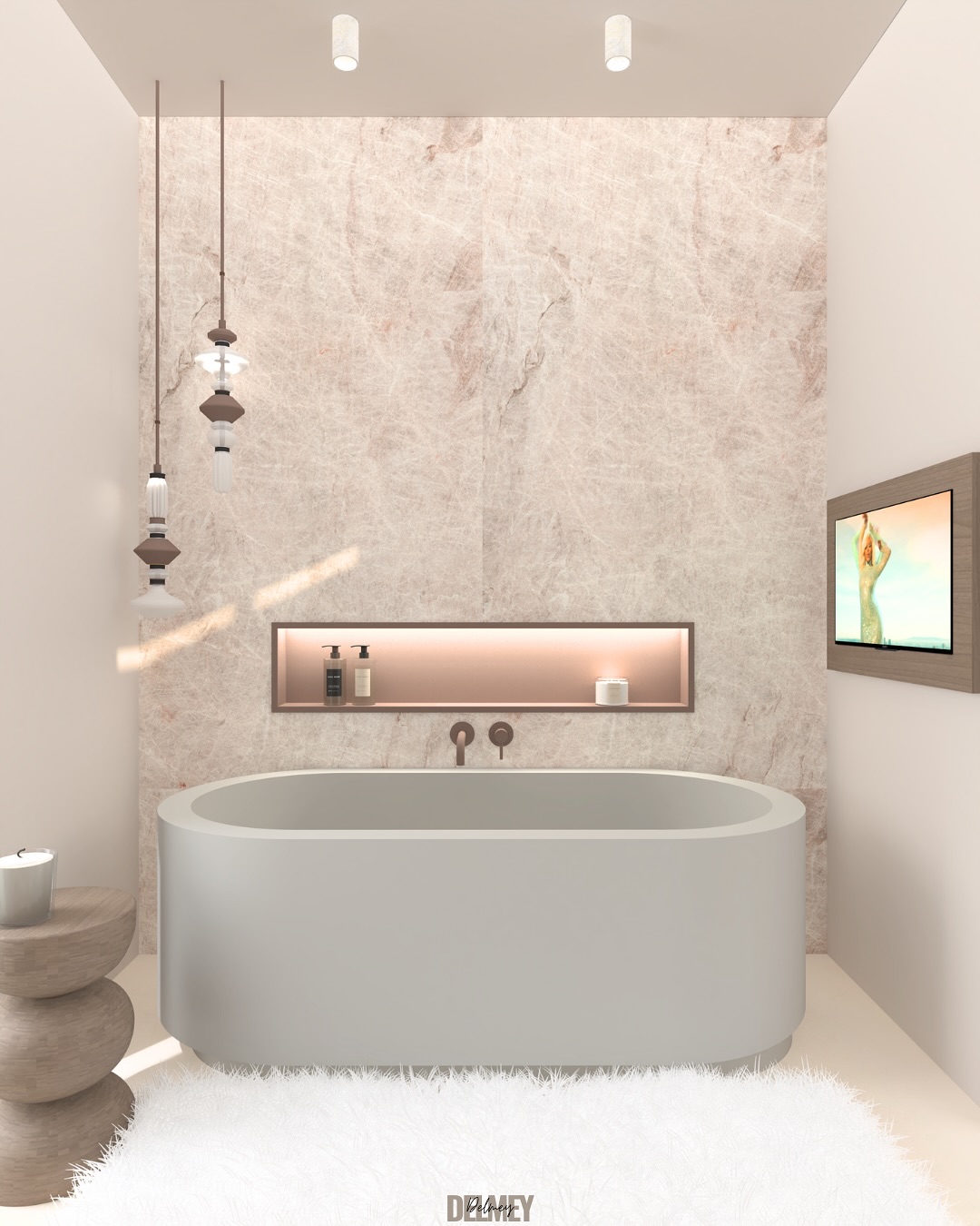 Swipe pour voir de jour comme de nuit 🌙
🤍Je vous présente un espace que j’ai imaginé, et qui est l’un de mes design préféré !
Une partie d’un projet 3D pour la construction d’une villa dans les Alpes maritimes.
Ici nous sommes dans la salle de bain de Sandy, avec un plan vasque sur mesure, se prolongeant sur l’espace coiffeuse 🫦 & des rangements intégrés, pour faciliter l’usage quotidien.
Le confort et le bien être ont été mis en avant dans cet espace.
#archi #architecture #design