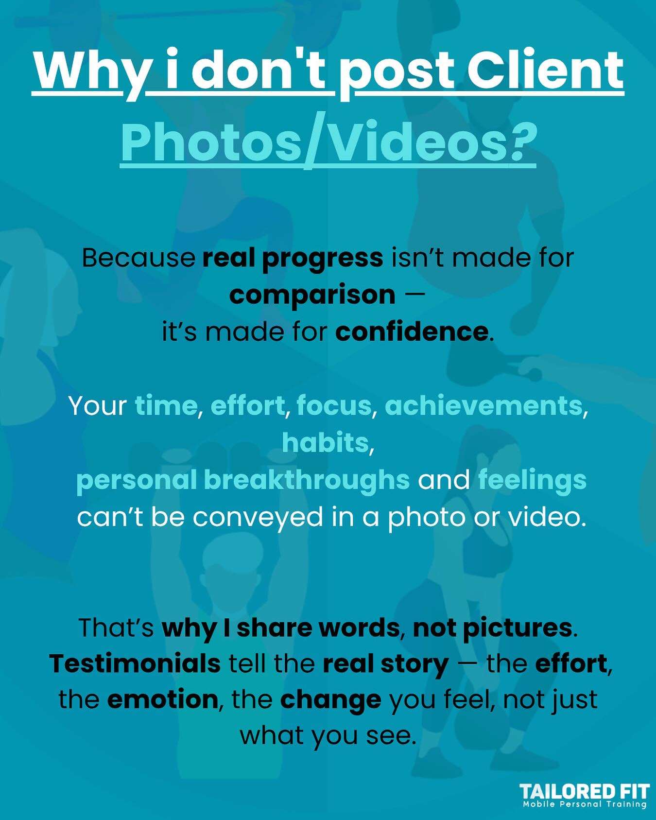 Real change can’t always be seen — but it can always be felt.
That’s why I focus on stories, not snapshots.
Every testimonial I share represents real effort, consistency, and confidence built over time.
Because what matters most isn’t the picture — it’s the progress.
#telfordpt #shropshirept #mobility #health #fitness #confidence