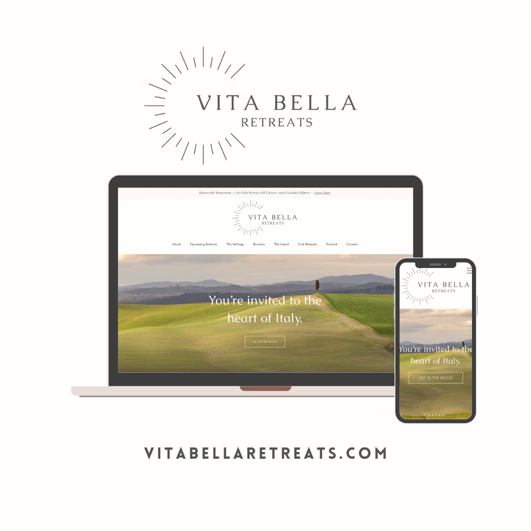 Check out my latest website redesign at Vitabellaretreats.com!