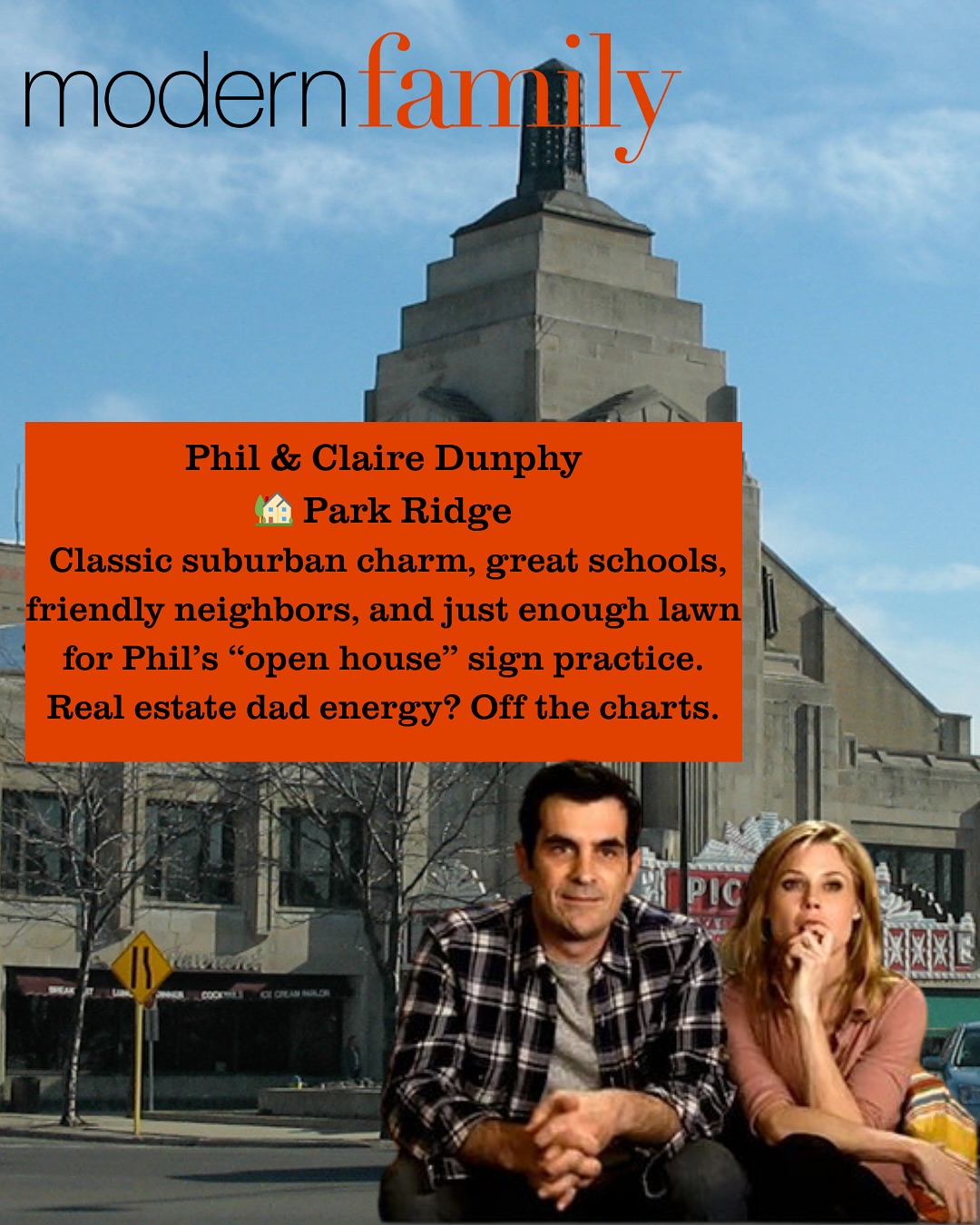 If the Modern Family cast lived in Chicago… where would they end up? 👀
From Jay and Gloria’s Hinsdale mansion to Haley and Dylan’s Logan Square loft, every family has their version of “home.” 🏠
Whether you’re suburban like the Dunphys or city-chic like Cam and Mitch, Chicago’s got a neighborhood that fits your story and I can help you find it.