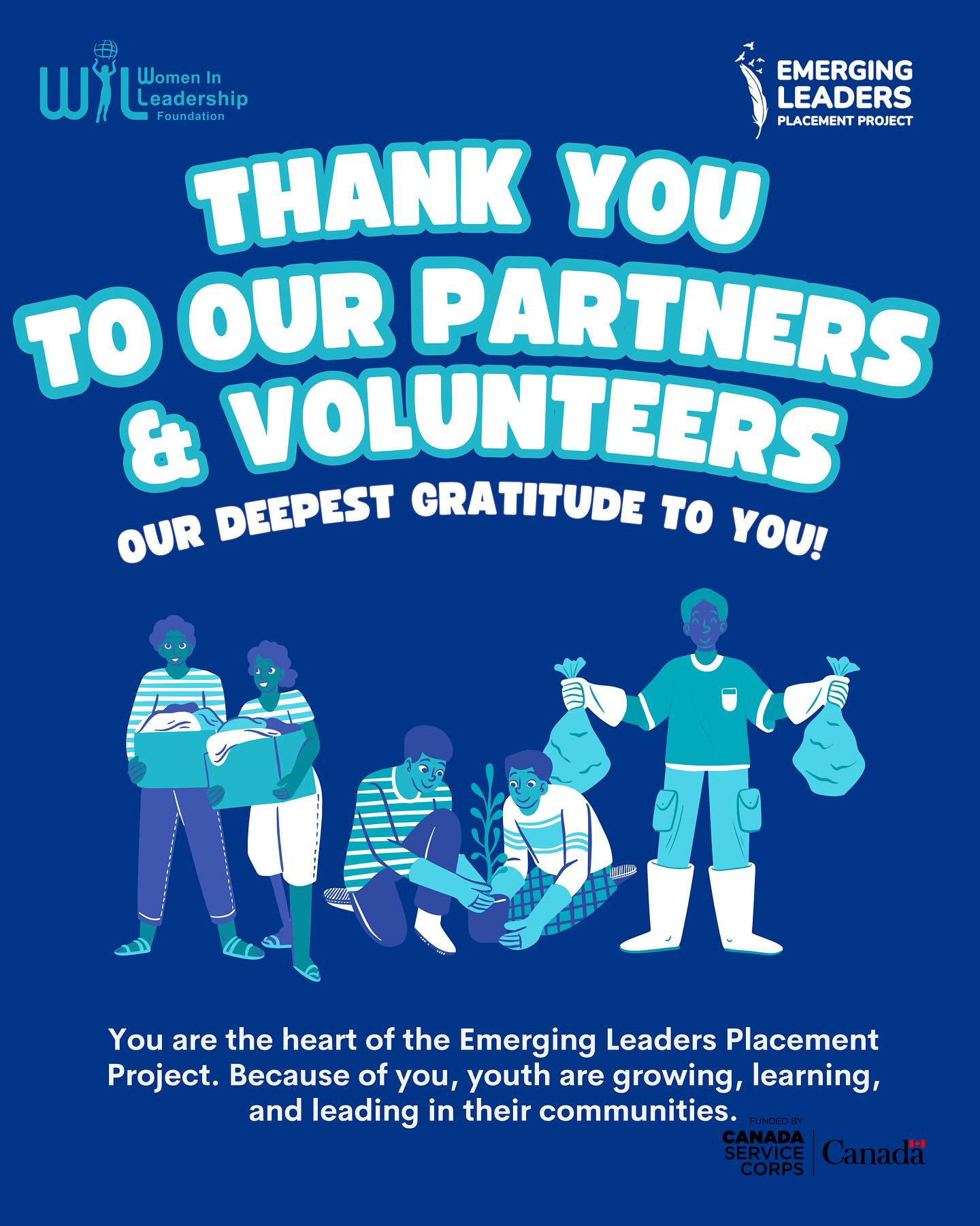 Thank You to Our Partners and Volunteers 🌟
You are the heart of the Emerging Leaders Placement Project. Because of your support, youth across Canada are gaining leadership experience, building confidence, and making real change in their communities.
Your mentorship, guidance, and collaboration make every success story possible. Together, we are shaping the next generation of leaders and creating impact that lasts.
📧 Connect with us at leaders.wil@gmail.com
🔗 Learn more about the project at leaderscanada.ca
Proudly funded by Canada Service Corps
#EmergingLeaders #VolunteerAppreciation #CommunityImpact #YouthLeadership #MentorshipMatters #LeadershipInAction #CanadaServiceCorps #LeadersToday #YouthInCanada