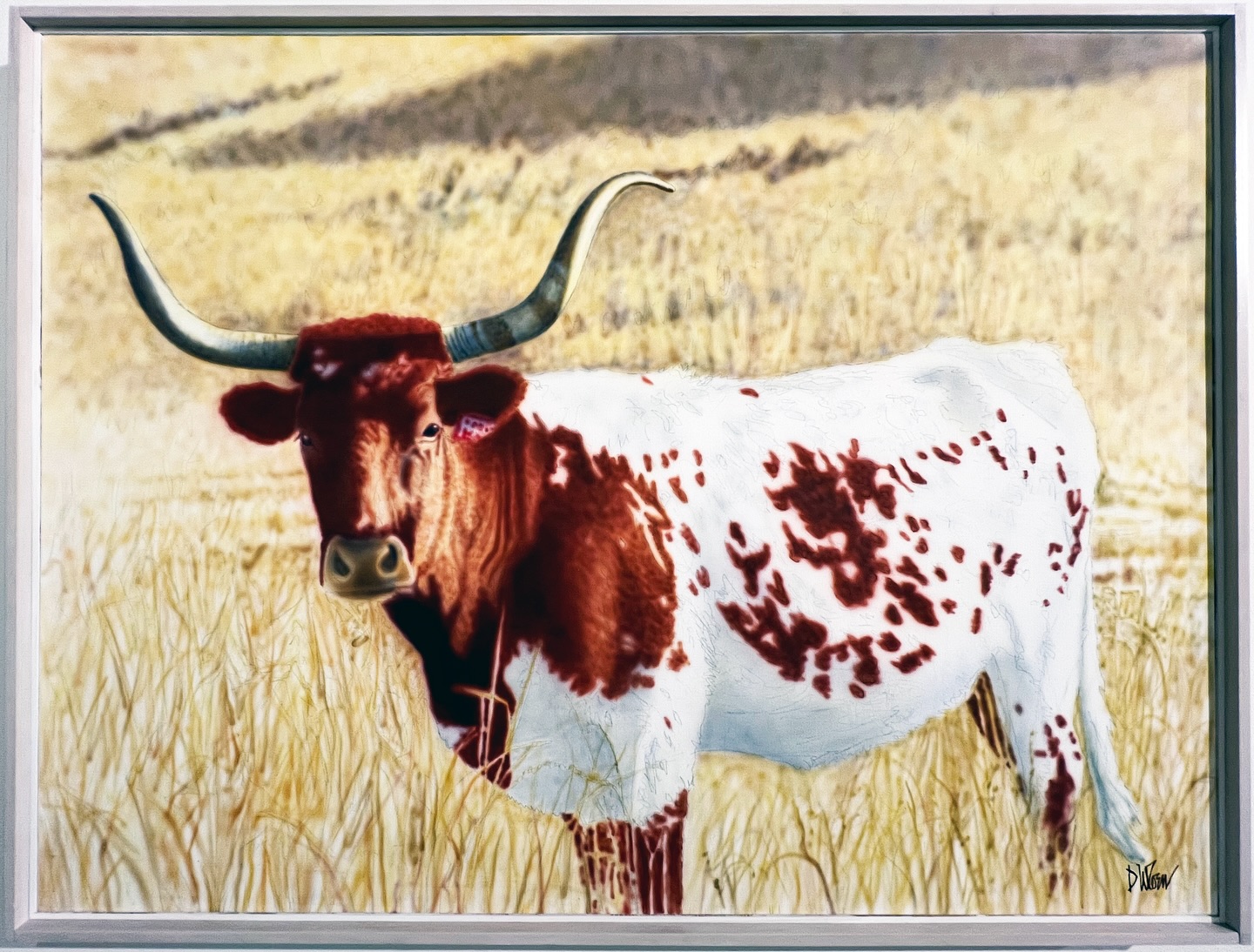 Today we are celebrating the wall of John Levy and Susan Haydon; first with a closeup of a very magnificent painting of a Longhorn Cow by Don Coen. Other amazing things appearing on the wall in order of appearance are David Rathman, David Sollie x 2, David Rathman, Don Coen, Maud Bryt and Shelly Mosman. @davidrathman @shackway6 @shellymosman
Throughout his life, John has been a collector and appreciator of art. Growing up in NYC in the 70s, one couldn’t help but absorb the prolific and diverse art of the era. His collection grew out of his friendship with several artists through the years as well as his the 10-year association that he and his partner, Susan Haydon, have had with SooVAC. Gallery hours: 10am-5pm Thurs-Fri, 11am-5pm Sat-Sun.