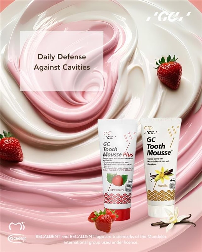 Mix it up for your daily defense! šš¦ Combine the delicious flavours of Vanilla Tooth Mousse⢠and Strawberry Tooth Mousse⢠Plus for a creamy delicious flavour your smile will loveš”ļøš¦·āØ
ALWAYS READ THE LABEL AND FOLLOW THE DIRECTIONS FOR USE
RECALDENTā¢(CPP-ACP) and RECALDENT logo are trademarks of MondelÄz International group used under license.
#gctoothmousse #smile #everydaydefense #mixitup #health #healthyteeth #healthyteethandgums