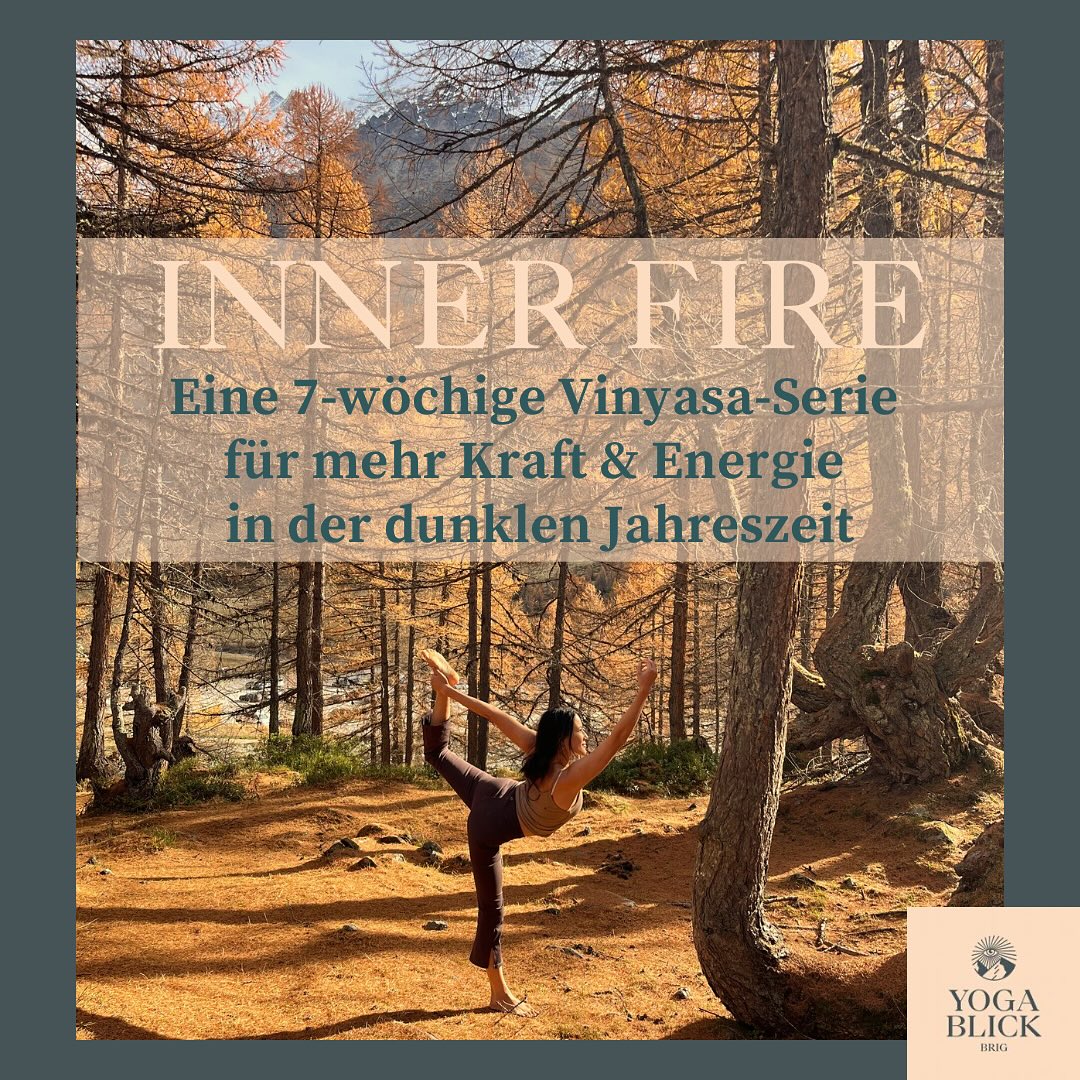 🔥INNER FIRE🔥 Ab dem 27. Oktober starten wir bei YogaBlick Brig mit einer 7-wöchigen Vinyasa-Reihe, die dich kraftvoll durch die kalte, dunkle Jahreszeit begleitet.
Die Flows stärken genau das, was im November und Dezember oft zu kurz kommt… Bewegung, Wärme und mentale & körperliche Kraft. Die Stunden bringen dich in Schwung, fördern deine Stabilität und lassen deine Energie wieder freier fliessen.
🍂🍁🎄 Das erwartet dich:
– Jede Woche ein neues Kapitel, von unten nach oben aufgebaut (ähnlich einer Reise durch den Körper / die Chakren)
– Wärmende, fliessende Sequenzen und funktionelle Mobilität
– bewusste Atmung, Fokus und Erdung
– ein Anker im oft trubeligen Herbst & Vorweihnachtszeit
📅 Einstieg jederzeit möglich – Dienstag- und Mittwochabend in Brig.
Ich freue mich riesig auf diese Reise mit euch!
Angelina 🧡
#innerfire #vinyasayoga #yogabrig #herbstenergie #kraftvoll #bewegungimherbst #wärmeimwinter #achtsamkeitimalltag #yogaserie #yogainspiration #herbstyoga