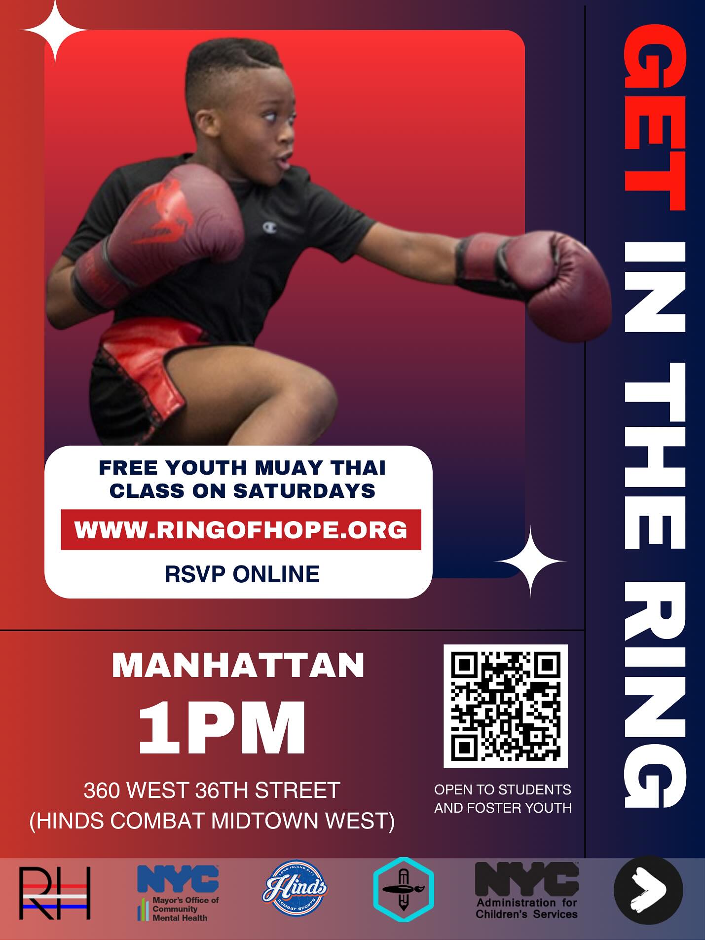 NEW CLASS 👏🏽
FREE YOUTH MUAY THAI EVERY SATURDAY AT @hindscombatmidtownwest