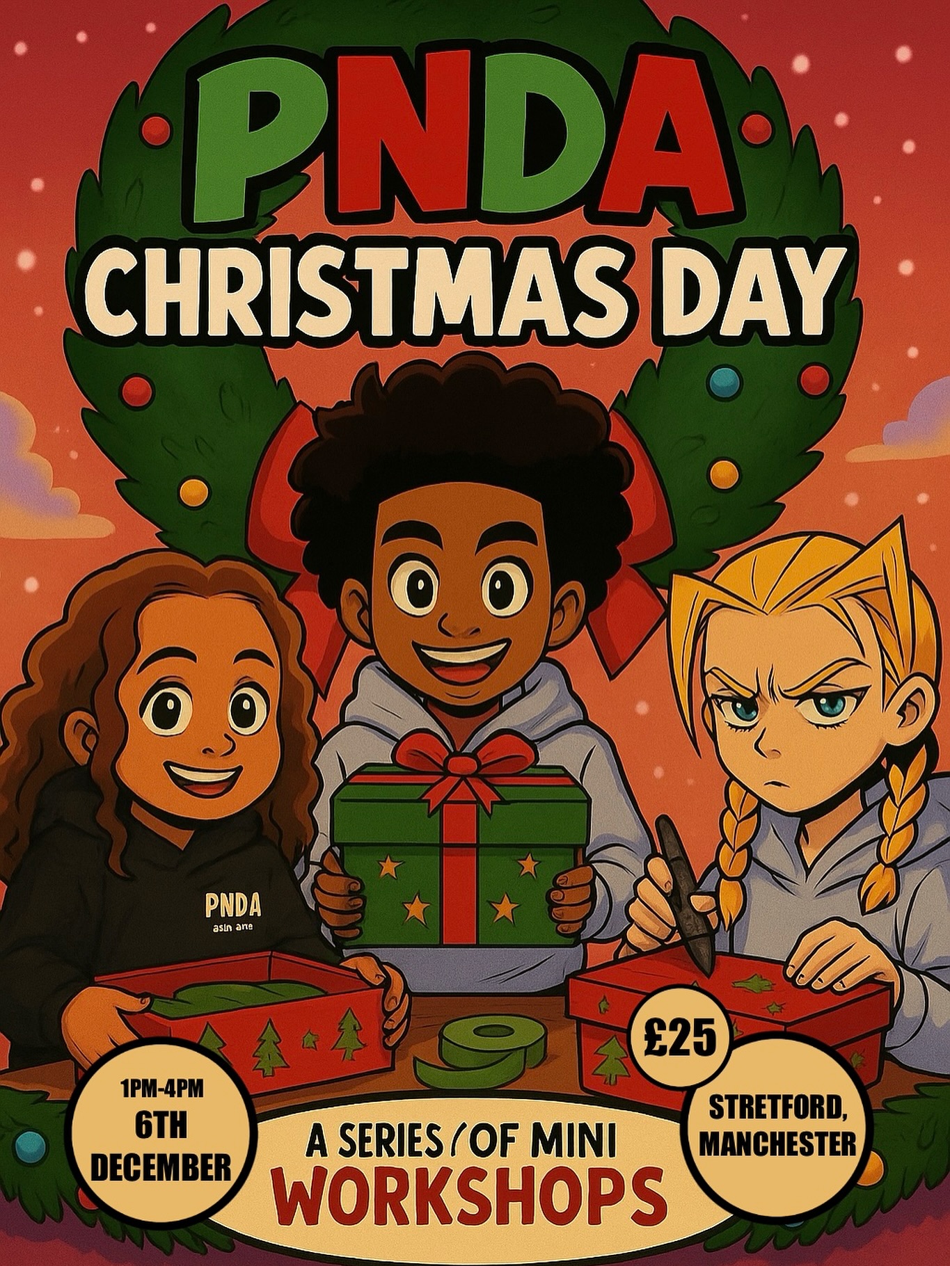 It’s beginning to look a lot like PNDA Christmas! 🎅🏽🎨✨
Join us for a creative festive workshop where young people will:
🧦 Make & decorate their own Christmas stockings
🍪 Customise Christmas cookies
💌 Write a letter to Santa
…plus plenty more festive fun, music & PNDA magic! 🐼💫
Spaces are limited - don’t miss out on the Christmas spirit 🎁
Book Now on www.pndadepartment.co.uk🎟️
Manchester, UK📍
#PNDAChristmasWorkshop #PNDADepartment #CreativeKids #LetKidsBeKids