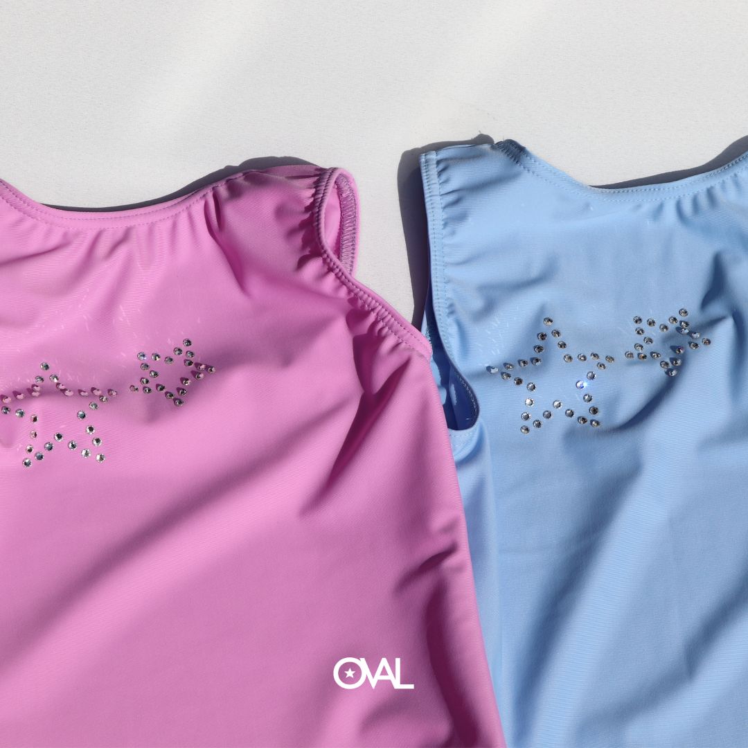 Twins! Who would you match with? 🦋🌸
#trainwithoval #leotards #gymnastics #pinkleotard #blueleotard