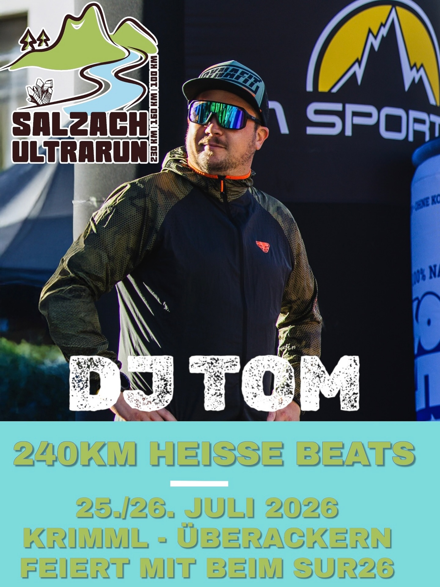 🔥 Neues Highlight beim Salzach Ultrarun! 🔥
Wir haben großartige Neuigkeiten – DJ Tom ist dieses Jahr mit dabei und übernimmt die Moderation! 🎤
Er bringt euch mit seiner Energie, Begeisterung und Leidenschaft für den Laufsport richtig in Schwung – an der Startlinie, auf der Strecke und im Ziel! 🏃♀️🏃🏻♂️🏃🏽♀️💥
Wer DJ Tom noch nicht kennt, wird ihn spätestens nach dem Salzach Ultrarun nicht mehr vergessen 😄
Wir freuen uns riesig auf dich, DJ Tom – und natürlich auf alle Läuferinnen und Läufer, die sich der Herausforderung stellen! 💪🌟
📸 @uptothetop
#SalzachUltrarun #Richimountainrunner #LängsterLaufÖsterreichs #SUR26 #running #run #ultrarunners #ultrarun #instarunners #instarun #laufenistleben #motivation #lasportiva #lasportivadach