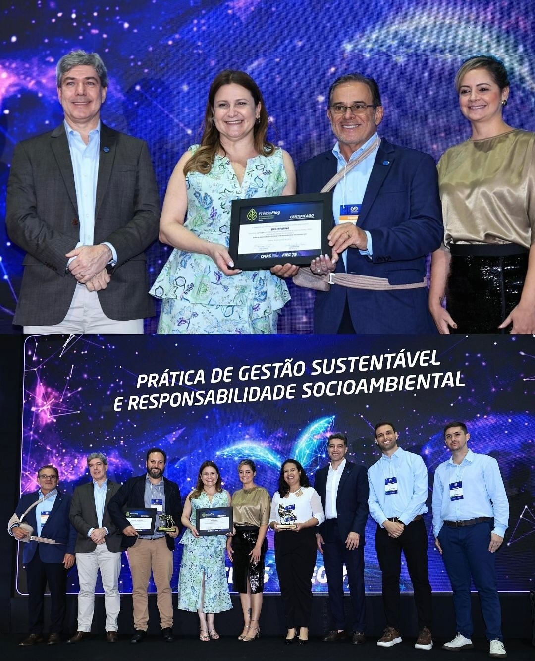 Inovação e sustentabilidade em destaque!✨
A Cerimônia de Premiação da Inovação da Indústria Goiana, promovida pela @sistemafiegoficial, ocorreu nesta quarta-feira (30), na 2ª edição da ExpoInd, em Goiânia.
🏆 Entre os vencedores, a Brainfarma foi reconhecida pela Inovação de Processo Industrial, com o projeto Kaizen para todos. Assim, reafirmando o compromisso da indústria farmacêutica com o desenvolvimento tecnológico e a responsabilidade ambiental em Goiás.
Na ocasião, representaram a empresa Daniela Muassab Castanho (diretora executiva de operações) e Izabella Caldeira Landim (gerente de sustentabilidade e meio ambiente).
👏 O SINDIFARGO parabeniza todas as indústrias finalistas e premiadas pelo trabalho de excelência que impulsiona o crescimento e a competitividade do setor farmacêutico goiano.
#sindifargo #brainfarma #fieg #inovação #sustentabilidade #indústriagoiana #setorfarmacêutico #goiás
