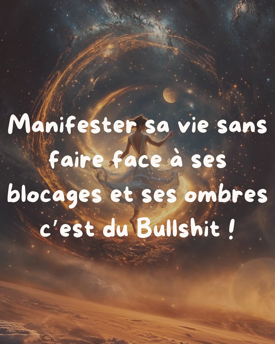 La manifestation consciente n’est pas juste “penser positif” ou répéter des affirmations à l’univers en attendant passivement que les choses arrivent à nous.
Si on ne va pas regarder nos blocages, nos peurs, nos croyances limitantes, et surtout nos parts d’ombre (celles qu’on préfère ignorer), alors la manifestation n’arrivera pas.
Manifester sans faire ce chemin intérieur, c’est comme vouloir attirer l’abondance avec une vibration de manque, ou appeler l’amour en fuyant la vulnérabilité.
Lors de mes consultations nous mettons le doigts avec clarté sur vos parts inconscientes qui bloquent vos désirs, votre alignement, vos envies, votre bonheur et épanouissement.
Mes soins permettent d’effectuer les libérations énergétiques/émotionnelles nécessaires qui vous bloquent dans l’invisible et vous empêchent d’avancer et d’aller de l’avant pour atteindre vos objectifs 💗
#manifestation #mediumnite #soinénergétique #guidance #ancêtres #transgenerationnel #sointransgénérationnel #enfantinterieurblessé #enfantinterieur #chamanisme #magie #amour #epanouissement #bohneur #desir