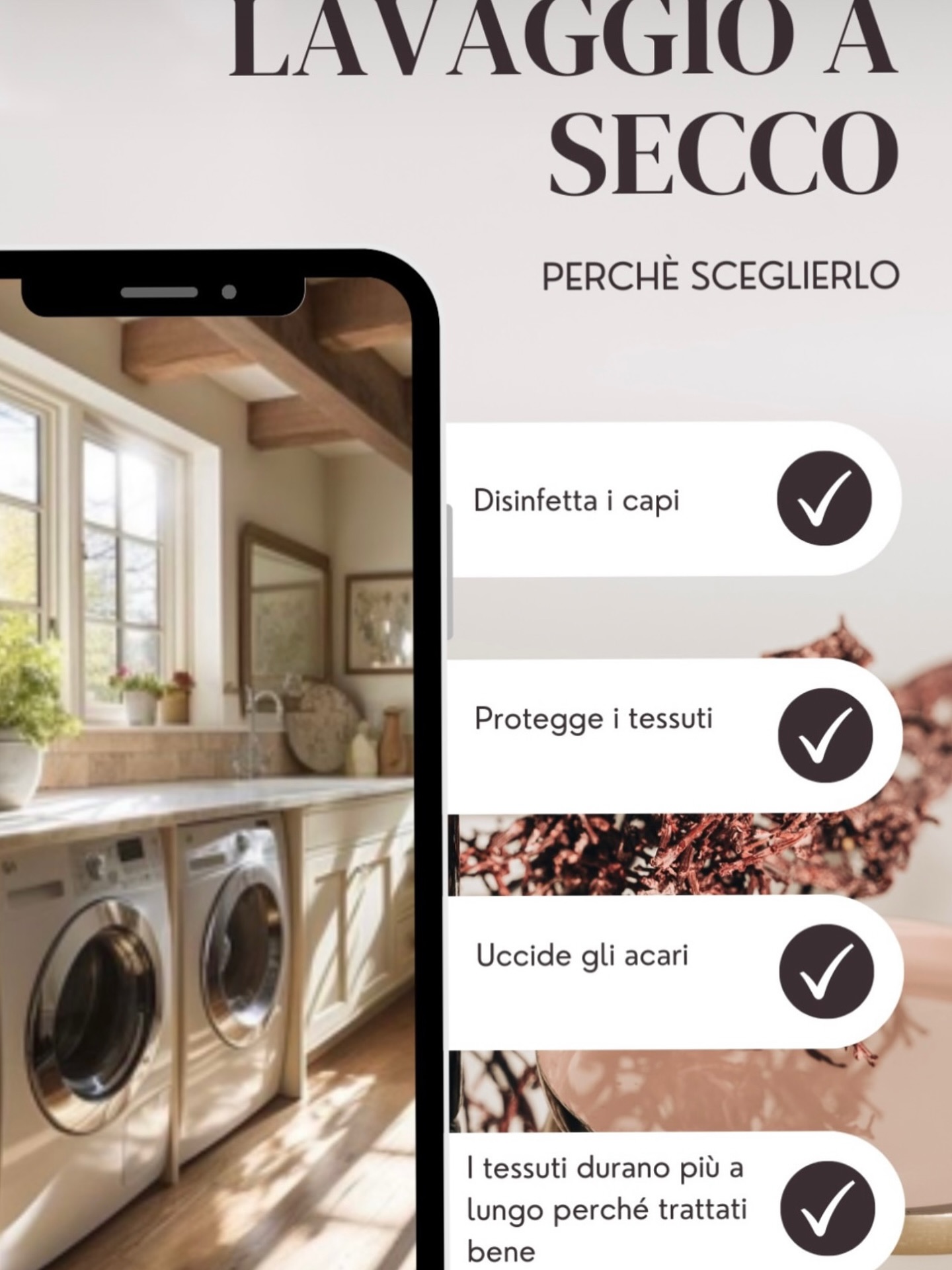 Il lavaggio a Secco serve a Disinfettare e Sanificare i capi e allo stesso tempo aiuta a proteggere i tessuti uccidendo gli Acari senza danneggiare i tessuti e garantisce la duratura più a lungo perché trattati bene.