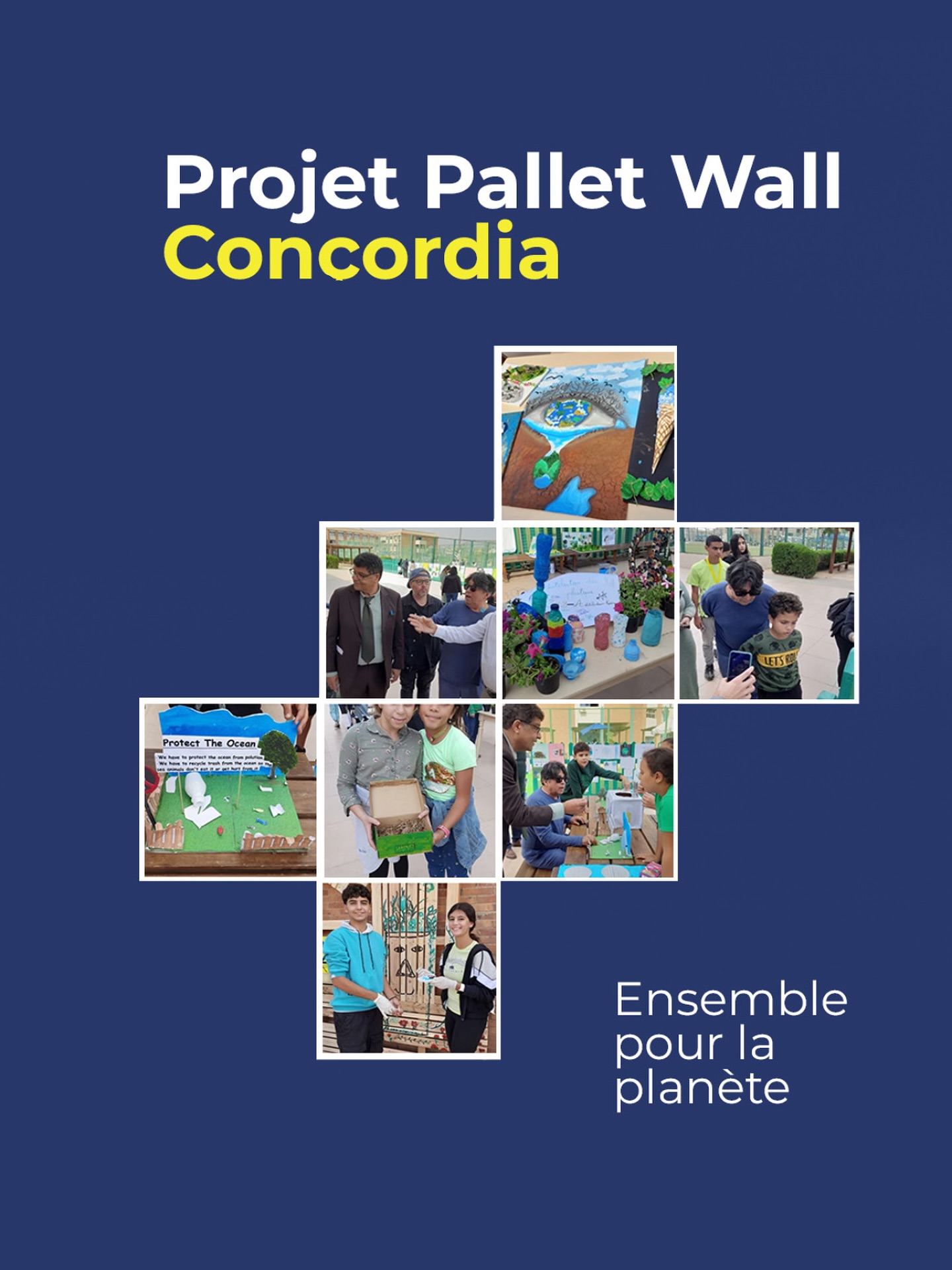 Retour sur notre mur en palettes (Pallet Wall) : un projet déjà lancé à Concordia pour sensibiliser à l’environnement.
Restez connectés pour découvrir nos prochains projets « Éco-École » et actions concrètes pour la planète 🌍
#PalletWall #ConcordiaGreen #EnsemblePourLaPlanète #EcoSchool #Responsabilité #ÉducationDurable #NewCairo #Égypte #FrenchSchool #BacFrançais