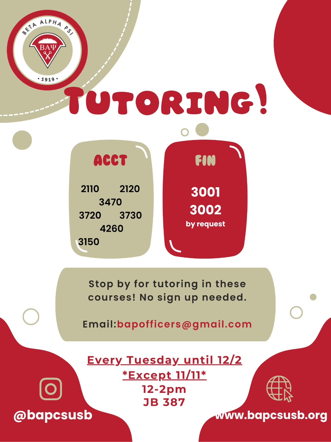 Join us for tutoring today !!