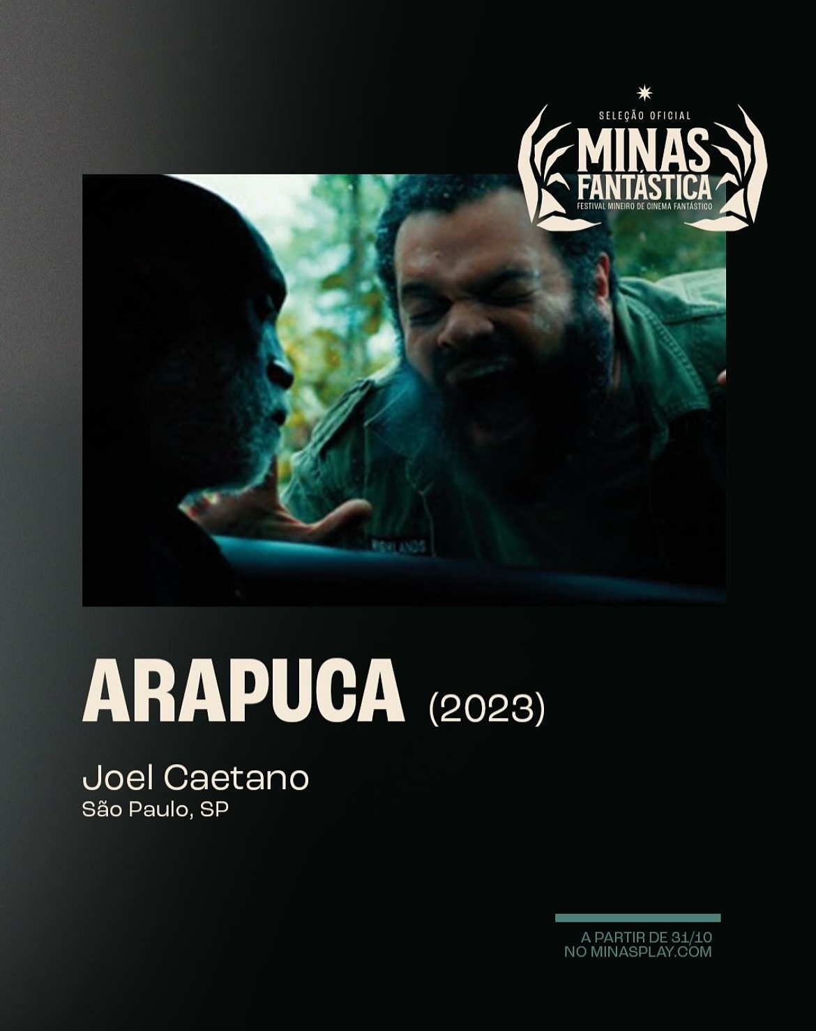 🎬 Arapuca está na programação do Minas Fantástica!
No Dia do Saci e das Bruxas, chega também a lista de selecionados da mostra Brasil Fantástico, a seção mais concorrida da primeira edição do festival e é uma alegria ver Arapuca, dirigido por Joel Caetano, Produzido pela RZP Filmes entre os filmes escolhidos.
A mostra reúne produções de diferentes regiões do país que exploram o fantástico como linguagem e potência narrativa. É uma celebração do cinema de gênero brasileiro em sua diversidade de olhares, vozes e formas de imaginar.
Agradecemos à curadoria e organização do festival pelo reconhecimento, e parabenizamos todas as produções selecionadas.
📽️ Acompanhe a programação completa do @minasfantastica e bora celebrar o terror, o fantástico e o cinema independente junto com a gente.
#Arapuca #MinasFantástica #CinemaFantástico #CinemaBrasileiro #TerrorNacional #FilmesIndependentes #RZPFilmes #JoelCaetano #MostraBrasilFantástico #FestivalDeCinema