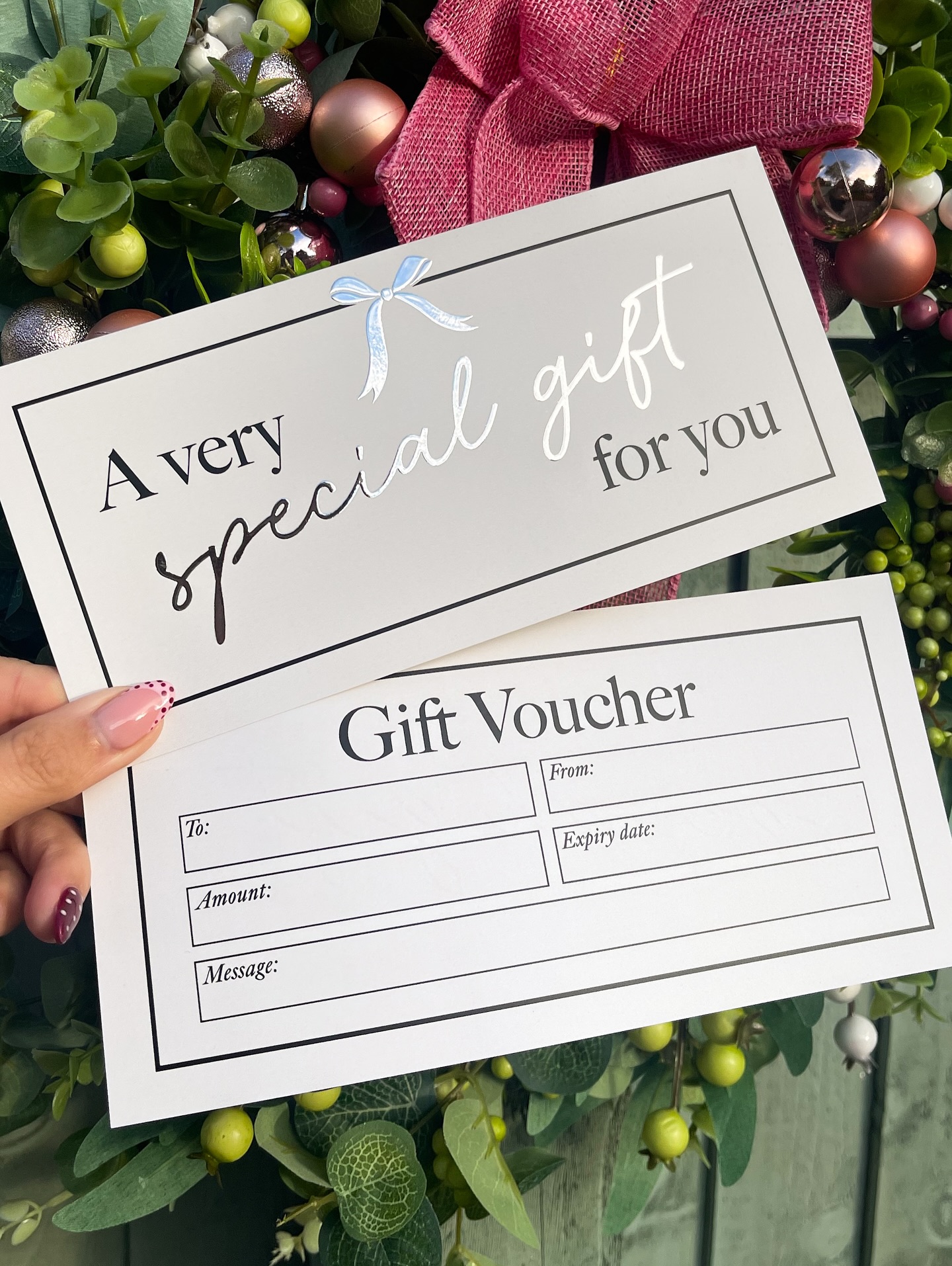 It’s officially gift voucher season! ✨
Over 50% of all gift vouchers are sold in November and December - does your business offer them?
Our luxury foiled vouchers are perfect for salons, spas, boutiques and small businesses looking to offer gift vouchers just in time for the festive season.
Elegant, timeless, and ready to use, with envelopes included within the price. They’re also a fraction of the cost of custom foiled printing!
Available in silver or gold foil - which is your favourite? ⬇️