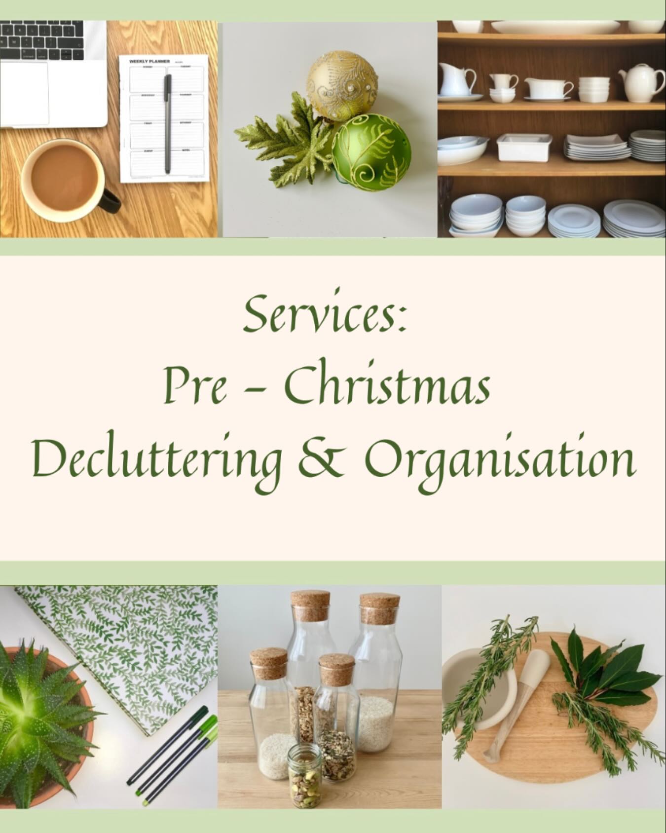 November is here and it’s time to plan and get ahead for the festive season. If a calm home is on your Christmas wish list a bit of decluttering and organisation may be the answer.
Whether it’s a clear up in the kitchen, a decluttered and beautifully presented spare room for guests or help with for the kids rooms and toys, now is the time to get started.
With limited sessions before Christmas, get in contact for a chat 💚
Nikki
Dunmow Decluttering
Herts & Essex Professional Organiser
WhatsApp 07592 036075
welcome@dunmowdecluttering.co.uk