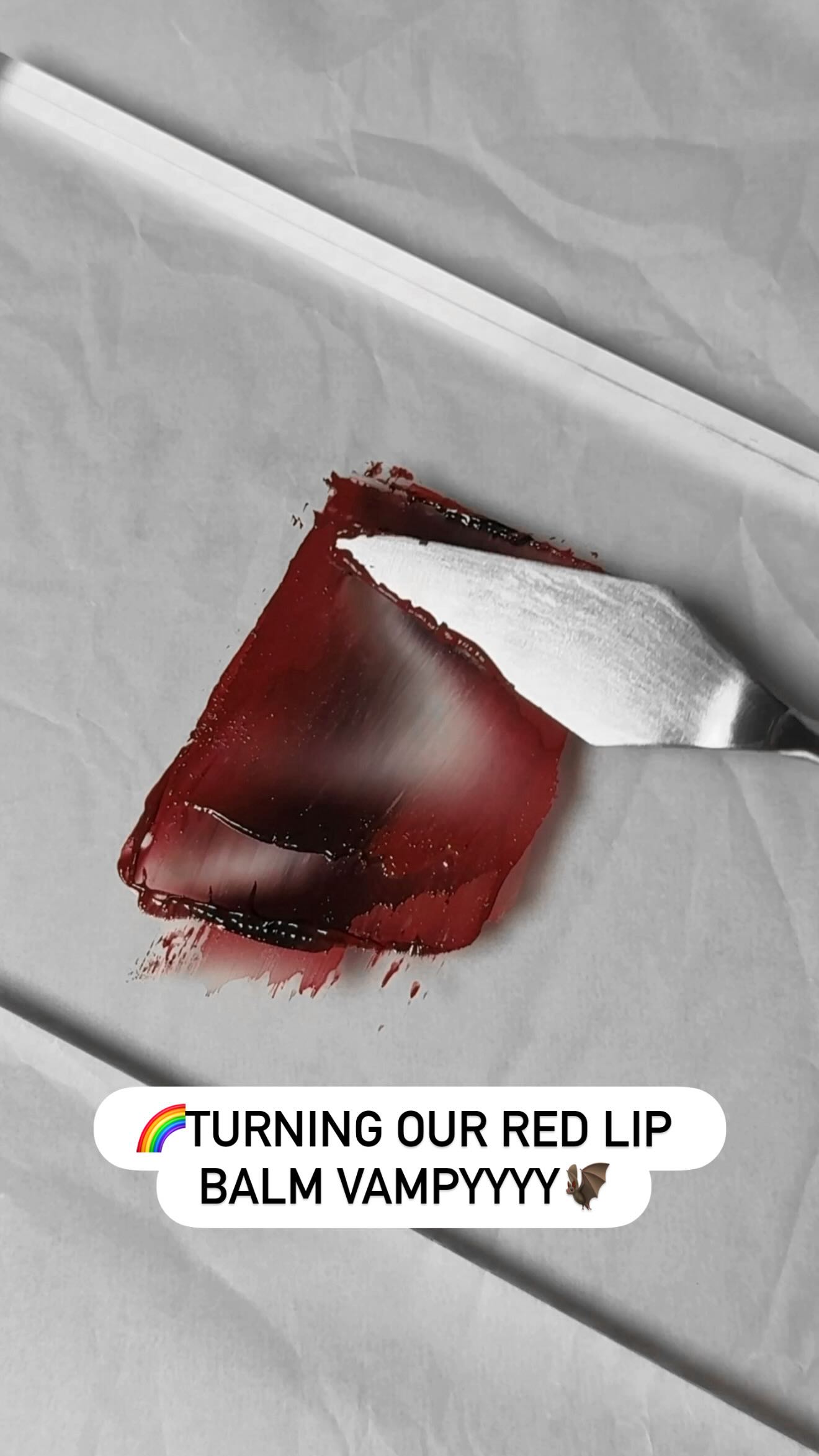 Bright Brine if it were part of the Castlevania cast. A touch of black added to our red lip balm is such A VIBE!!!
Admittedly overdid it at first, but balanced it out by adding more of the base product and it became this rich slightly blackened burgundy.
Did this last week when I gave Cold Current the same treatment and thought it would be an appropriate Halloween post haha. Similarly, not for sale, just for a bit of light fun in between catching up on work 😅
Not gonna lie, it was so pretty on the lips! Lemme know in the comments what you’d call this shade 🧛🏼🌿🌿🌿
#indiebeauty #lipbalm #tintedlipbalm #indiemakeup