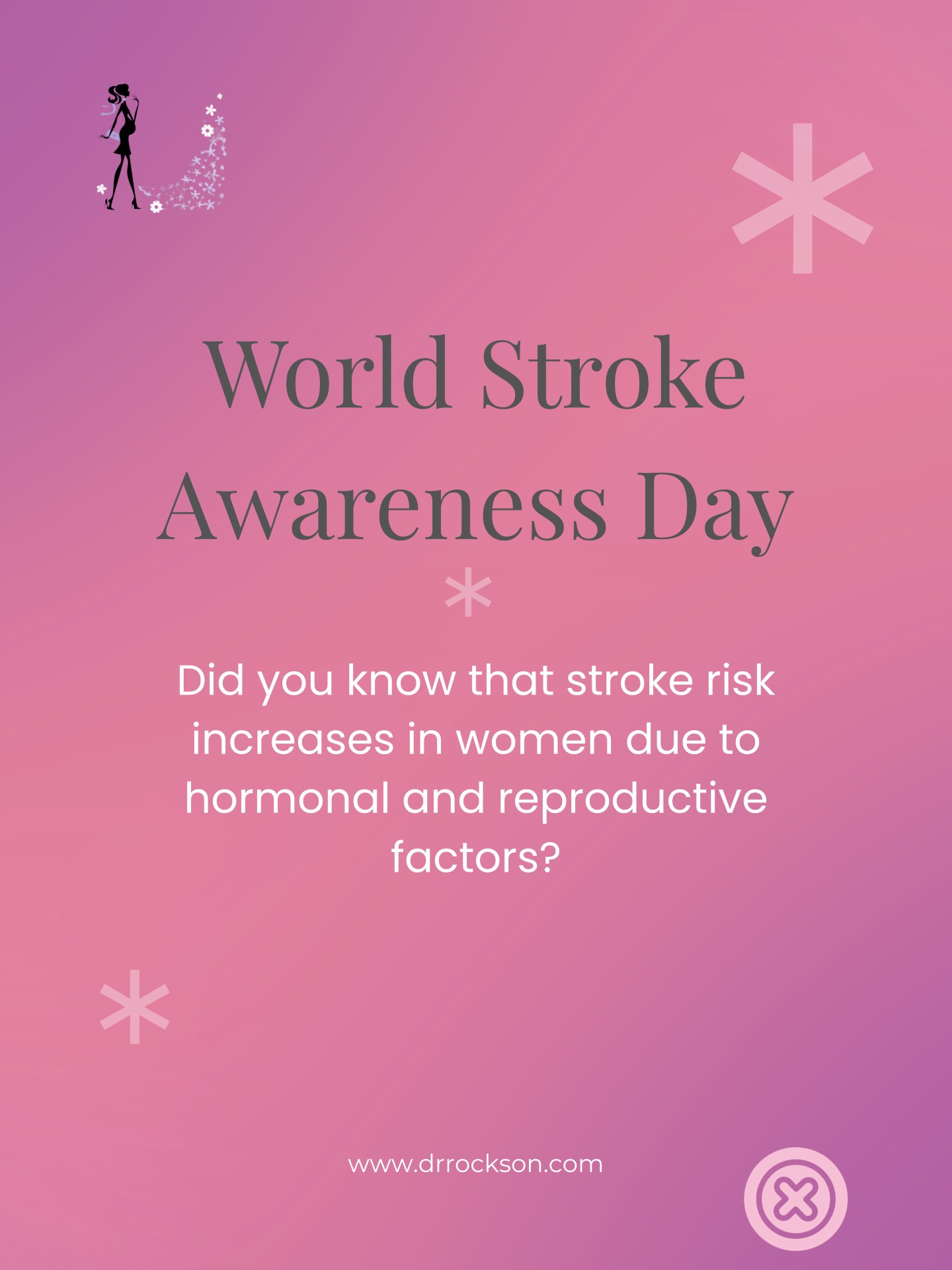 🧠💗 World Stroke Awareness Day | October 29, 2025
Ladies,
Did you know that stroke risk increases in women due to hormonal and reproductive factors?
Conditions such as pregnancy, preeclampsia, use of oral contraceptives, and menopause-related hormonal changes can all influence a woman’s cardiovascular and cerebrovascular health.
Swipe, read, comment and please share to spread awareness with the women in your circle🟣
Let’s raise awareness, educate, and empower women to take charge of their health; because early prevention saves lives. 🌸
📍 For women’s health consultations and reproductive wellness:
Busamed Modderfontein Hospital
Suite 5, Ground Floor
4 Cransley Crescent, Linbro Park
📞 011 458 2369 | 📧 busamed@docroc.co.za
#drestherrockson #drrocksonpractice #womenshealth #worldstrokeday #obgyn