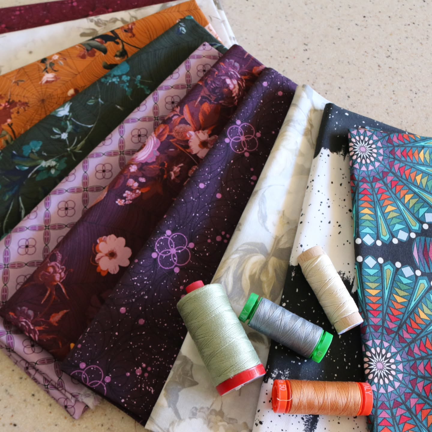 When this fabric from @giucy_giuce for @freespiritfabrics arrived, I sort of panicked.
These prints and colors are pretty far outside of my wheelhouse and comfort zone, but I was super excited to try my hands at a fall-inspired project!
I began by sewing 2" strips together and I'll show you more tomorrow, so be sure to check back in!
#freespiritfabrics
#freespiritenrapturegiucygiuce #giucygiuceenrapture #enrapturefabric #aurifil #aurifilartisan