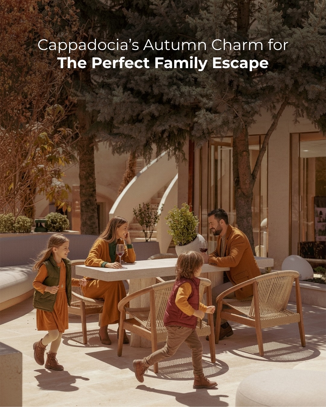 The quiet charm of autumn is the perfect backdrop for discovery. As the weather remains mild, Avantgarde Refined invites your family to one of Cappadocia’s most beautiful seasons. With the approaching School Break, Cappadocia is the uniquely elevated alternative for an ideal family escape.
Find cultural depth for parents and unforgettable adventures for children from horseback riding to exploring the mystic corridors of Derinkuyu.
This is the ideal time to create timeless family memories. Get in touch for booking inquiries.
#avantgarderefined #cappadocia