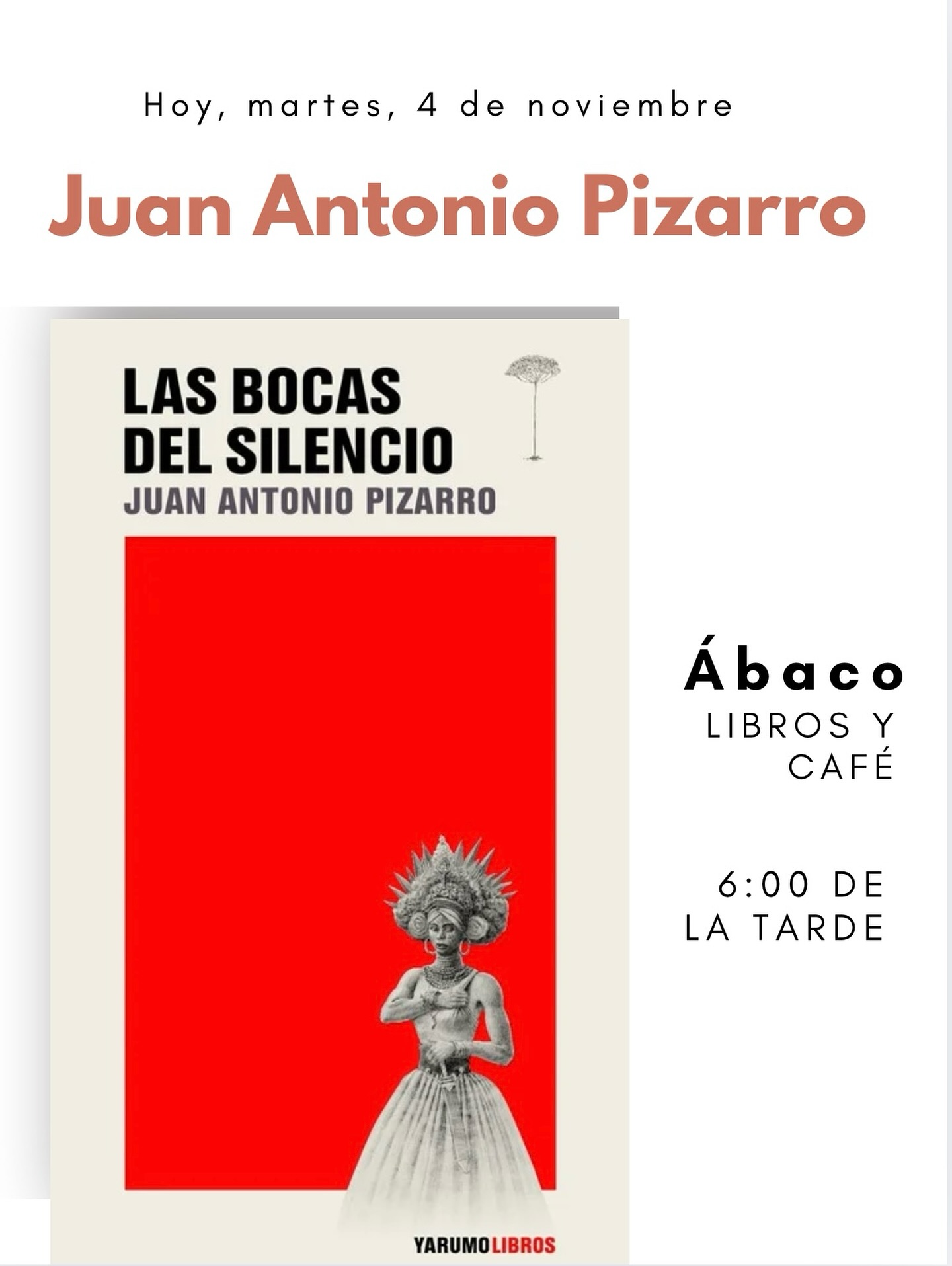 ⛓️💥LAS BOCAS DEL SILENCIO⛓️💥
#martesderecomendarlibros
📖: Novela histórica y de aventuras
✏️: Escrita por Juan Antonio Pizarro Leongomez
⭐️: Literatura de calidad
𝐋𝐨 𝐪𝐮𝐞 𝐞𝐧𝐜𝐨𝐧𝐭𝐫𝐚𝐫ás:🏴☠️
📚 Una novela que recupera episodios poco explorados de la historia del Caribe.
❤️🔥Amores prohibidos, secretos, amistades traicionadas y mentiras.
🌫️ Voces de mujeres, niños y esclavizados que merecen escucharse.
⏳ Una historia que revive el tiempo y los recuerdos de la Cartagena de siglos atrás.
👀Mirada original sobre el mestizaje, la resistencia y los exilios que marcaron nuestra independencia.
🗣️ Narrada con un lenguaje ágil y evocador
📍Esta novelaza de @japizarro se presenta hoy en Ábaco, libros y café, a las 6:00 de la tarde. El autor conversará con la escritora Iliana Restrepo.
‼️Te esperamos‼️
#libros #autoreslocales #lasbocasdelsilencio #juanantoniopizarroleongomez
#lachazarecomiendalibrosbonitos