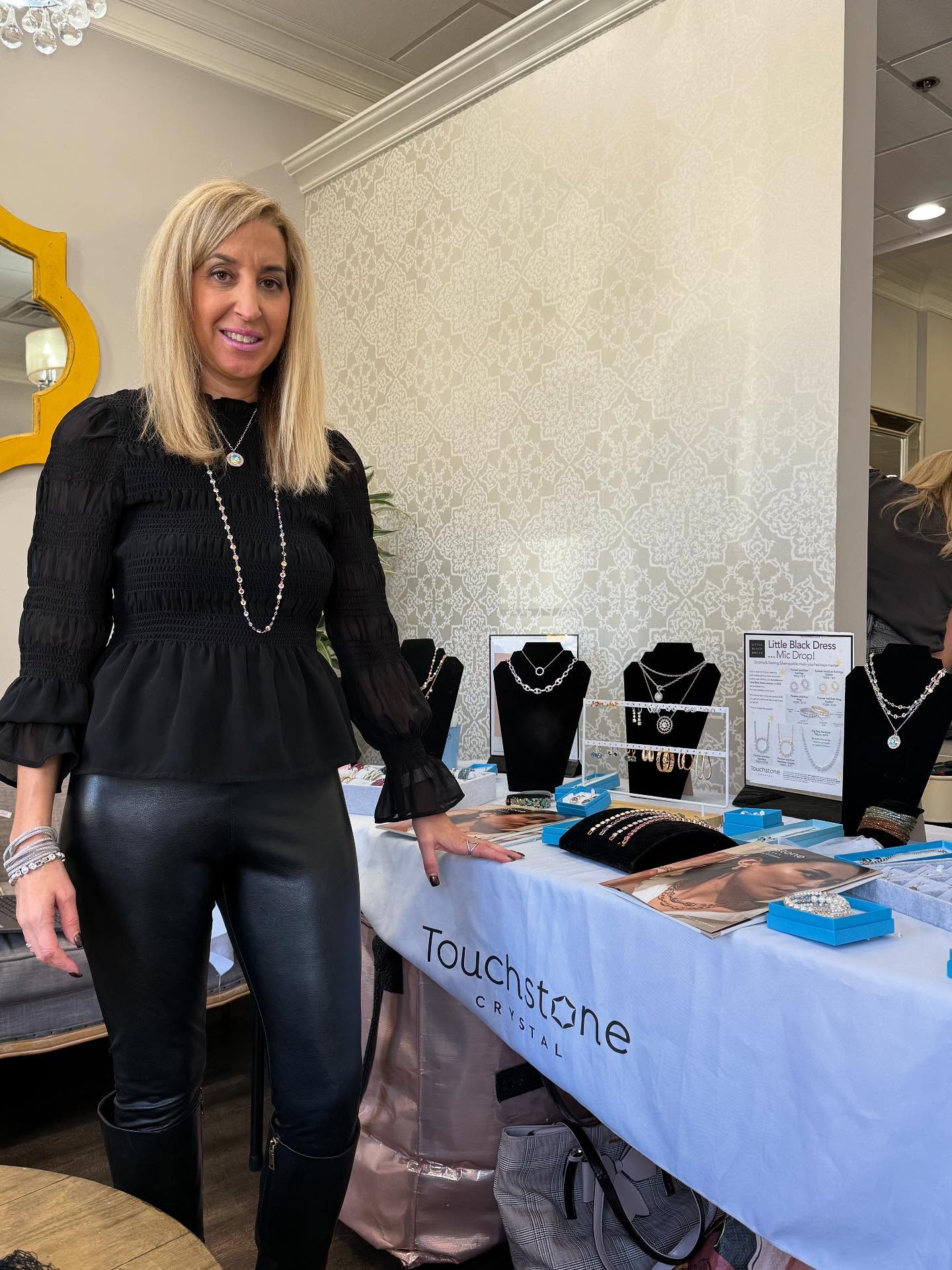 Come in today and enjoy our first Pop Up day. Welcome to Mitzi the sparkle girl with Touchstone Crystals #touchstonecrystal #millburnsalons #shorthillsnj #millburnmoms #shorthillsmoms