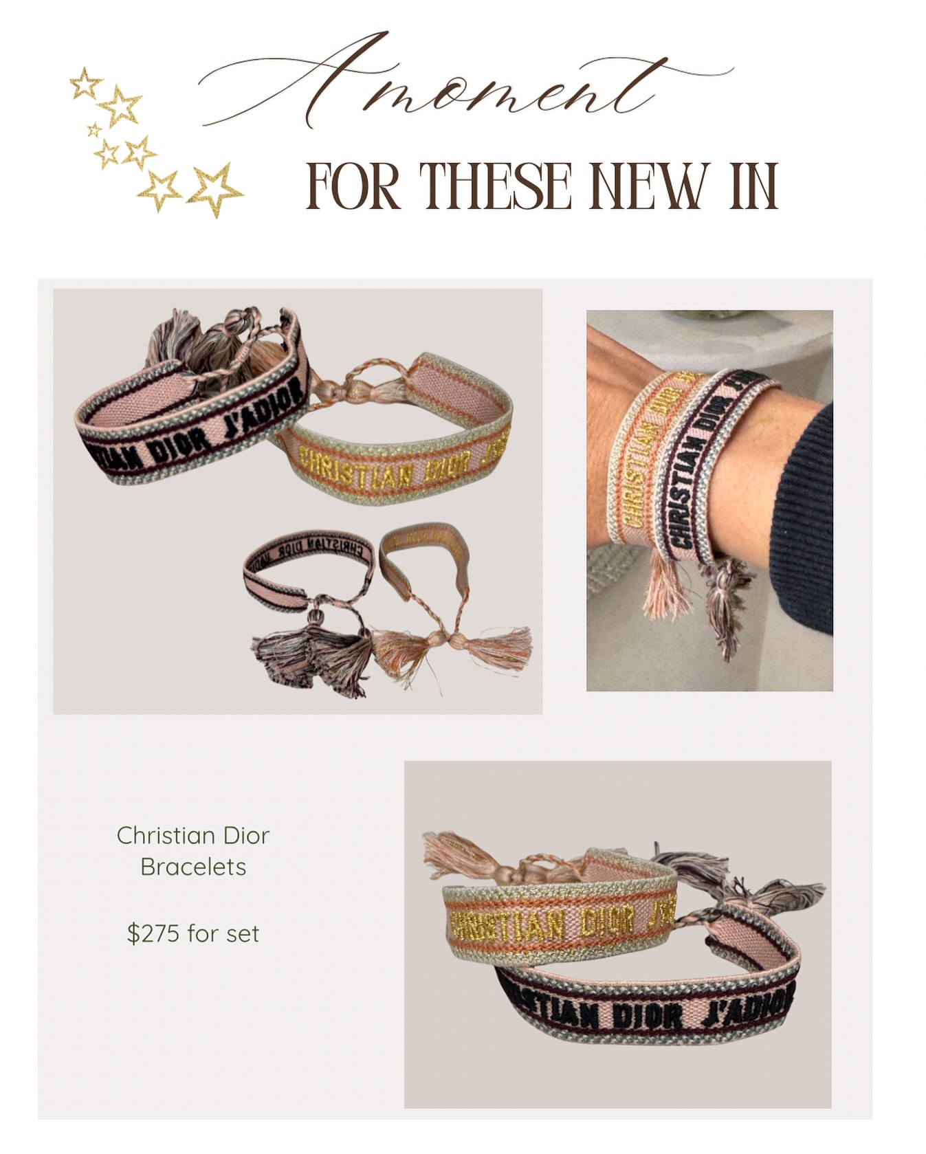 We’re having a moment for these Dior beauties 💫 Fresh in and ready to style solo or stacked!
💖 $275 for the set — available now. 💌 DM to claim
#dior #sustainablefashion #CTStyleVault