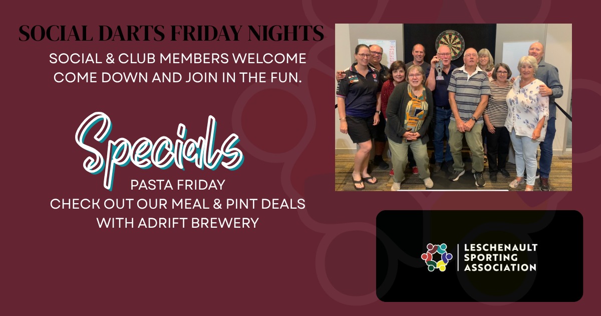 ๐ฏ Friday Nights are Better at The Pav! ๐๐ป
Join us for Social Darts โ open to everyone! Whether youโre a club member or just keen for a fun night out, come throw a few and meet some great people.
๐ Pasta Friday is on!
Grab one of our tasty pasta specials or take advantage of our pint & meal deals โ perfect combo for a Friday feed!
Tag your mates and make a night of it at The Pav! ๐ฏ