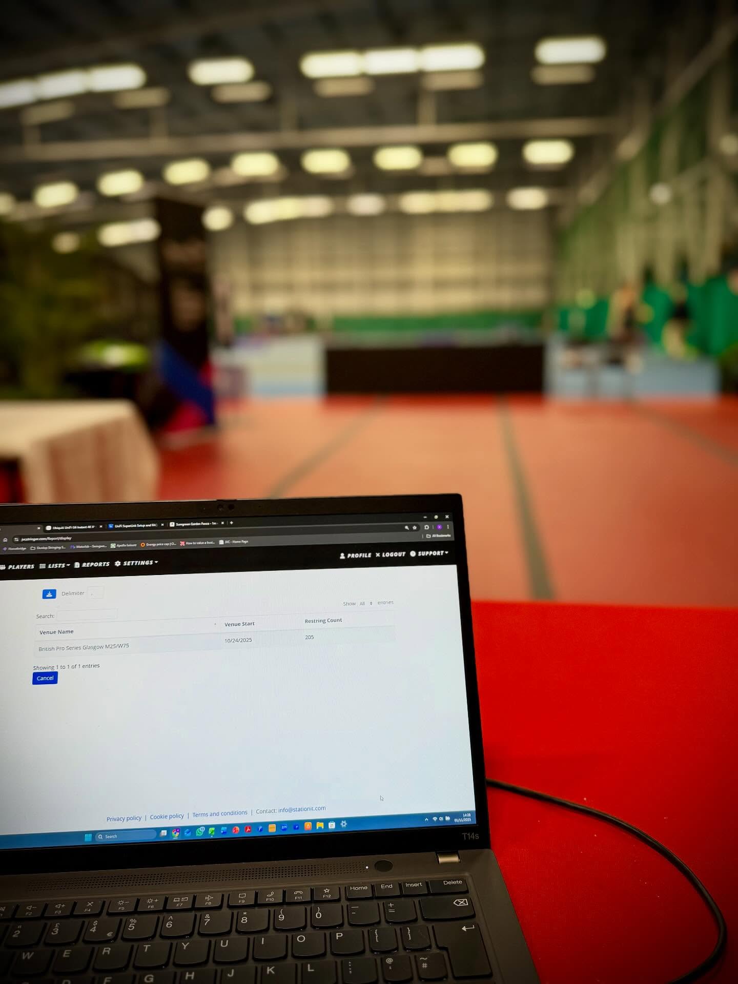 The @dunlopsportsuk official Stringing Team uses @stringer_jvc software to record all tournament restrings in the UK. Excellent cloud based software that allows the team to track player restrings from event to event ensuring consistency of service, aswell as provide quantitative data analysis of trends in strings used, increases in restring numbers, most popular frames, etc. Very simple and reliable to use which is key not only at tournament level, but also for home stringer use. #dunlop #jvc #jvcstringer #tourstringer #prostringer #homestringer #LTA #ProSeries #atp #ITF #wta #glasgow #london #tennis #racketspec #racquetsattheavenue #dunlopstringingservice