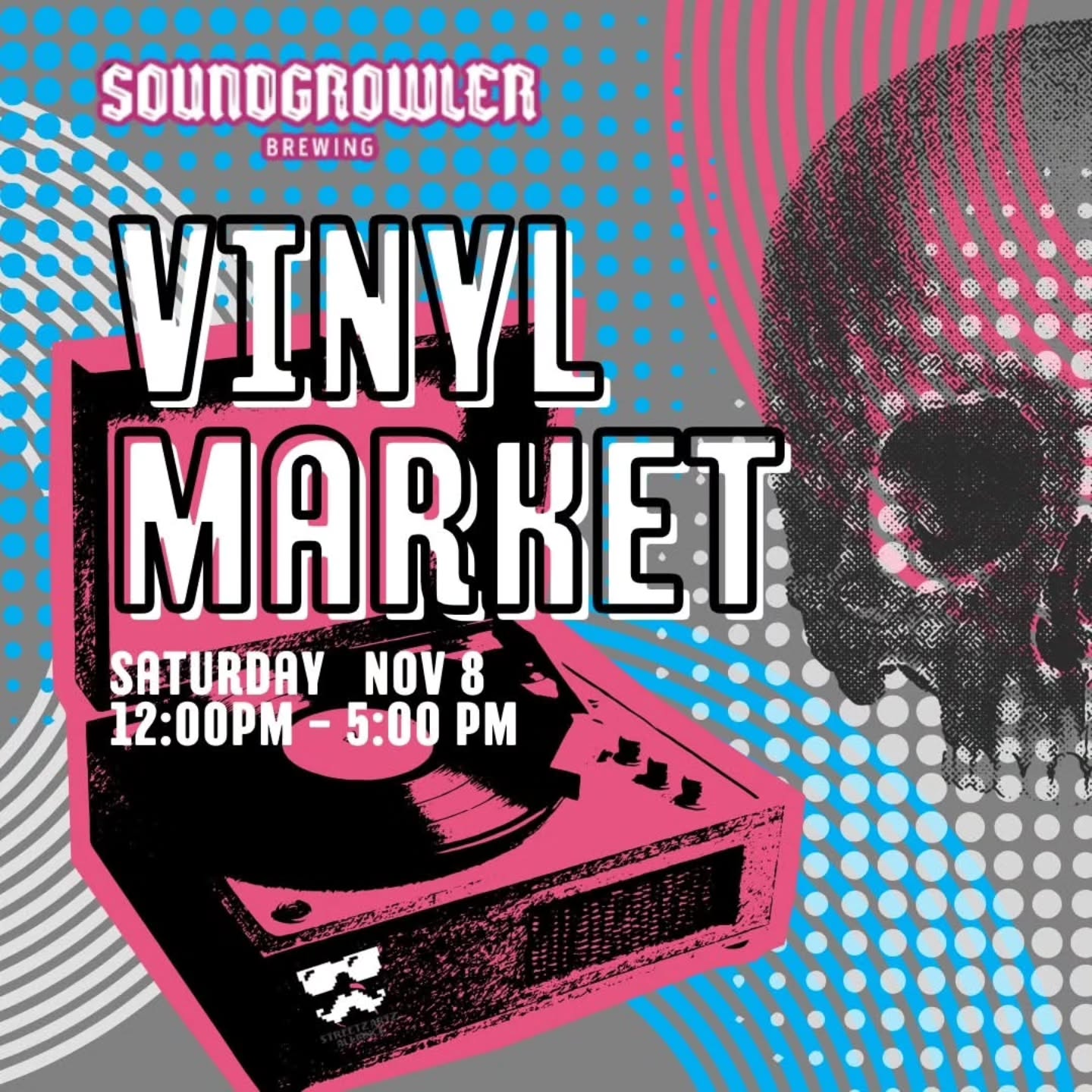 Vinyl, Tacos, Craft Beer and Music Themed Artists? Soundgrowler Brewing is hosting its 2026 Vinyl Market! And its this Saturday!
Brought to you by the Streetz Artz Alliance. This is a curated infusion of vinyl vendors and original artists.
Come on out Saturday, November 8th at 12PM and sip some delicious Soundgrowler beer while shopping for some sick records and themed art. Event ends at 5PM and is family friendly.
Two important things to note: There is no cover charge and the parking is free at this event.
RSVP, help us share the event and invite some friends. And most importantly, plan to attend!
Artist and Vendor List to be announced as we get closer! Rsvp to the event page to find that.
#vinylshow #vinylmarket #handmade #vintage #streetzartzalliance #curated #shopsmall #shopandsip #localartists #supportsmallbusiness #drinkillinois #beerandart #breweryadventures #recordsandart #soundgrowlerbrewringco