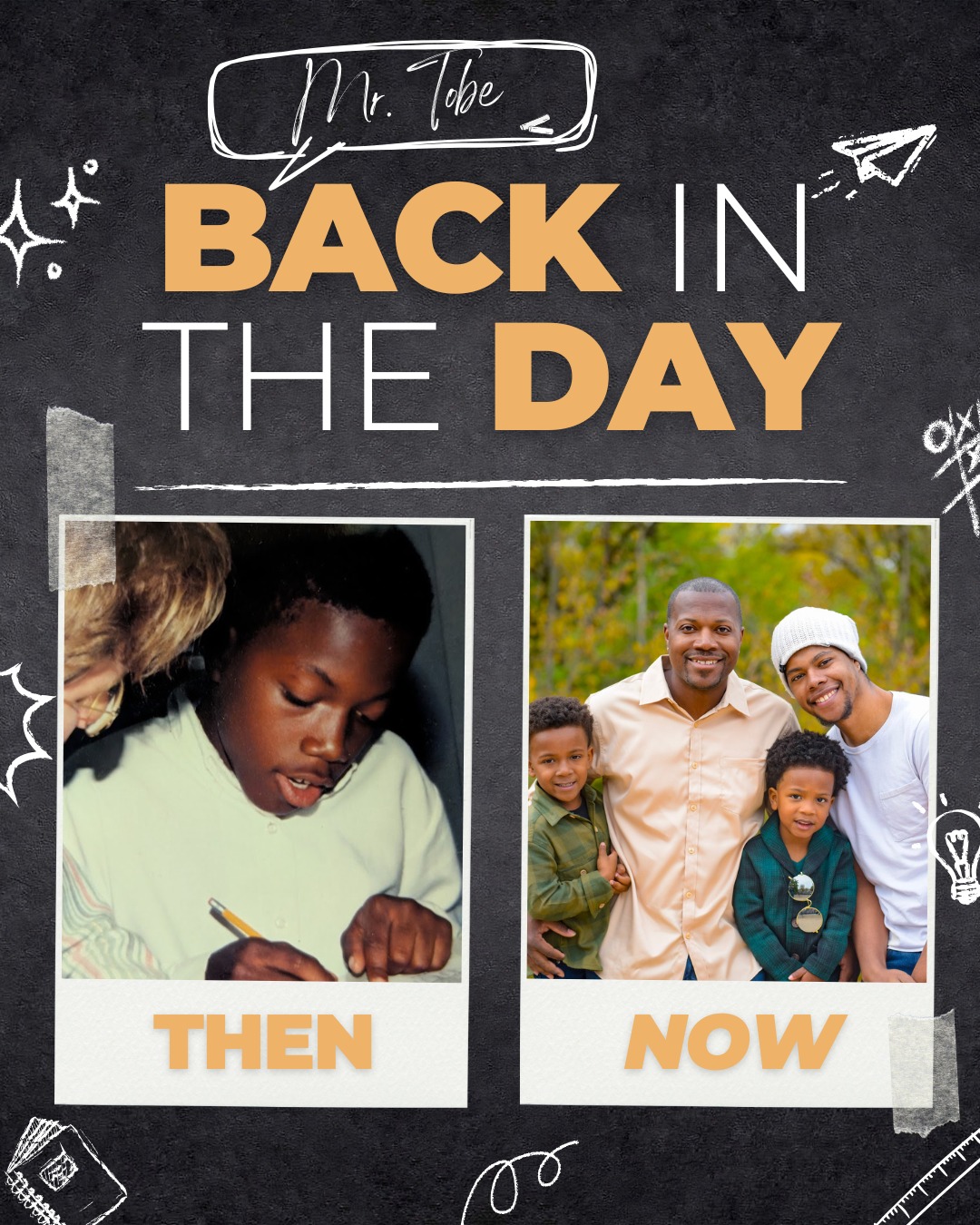BACK IN THE DAY
...Harambee's IT Specialist dreamed of becoming...Harambee's IT Specialist!
Mr. Tobe has been a part of our ministry for decades and this year took on an additional role as a Harambee parent.
If you know anything about Byron, you know he is deeply committed to his family, so much so that he listed them as his desert island essential.
When not tinkering with networks and servers, he can be found behind the grill or enjoying fellowship with his home church.
We can't do what we do without Mr. Tobe!
#harambee #backintheday #familyman #grillmaster