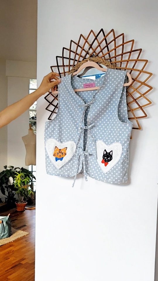 One of my fave kinds of projects — turning something loved but unworn into something brand new! 🪡💫
This dress held so many memories for her lovely owner. So, instead of letting her sit in a wardrobe, we turned it into a cute little vest she can wear again.
(Imagining Toy Story flashbacks where childhood toys sit forlorn and forgotten).
Who says sentimental can’t be stylish? 😉💗
#MakennaStudio #UpcycledWithLove #SewingMagic #FromDressToVest #MadeByMakenna #madeinsingapore
