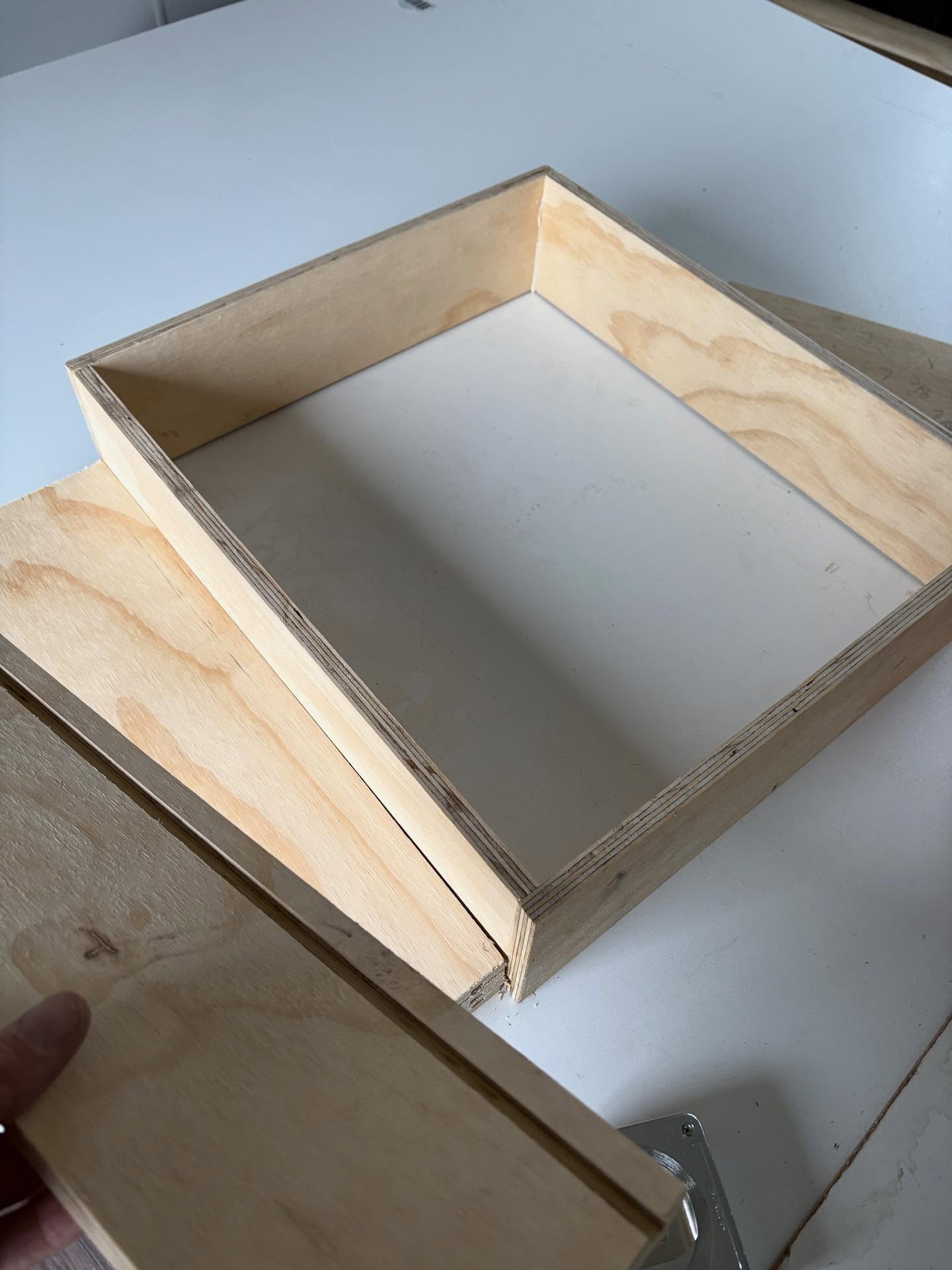 Building missing kitchen drawers on-site today using a table saw as a Dado maker. To be continued..