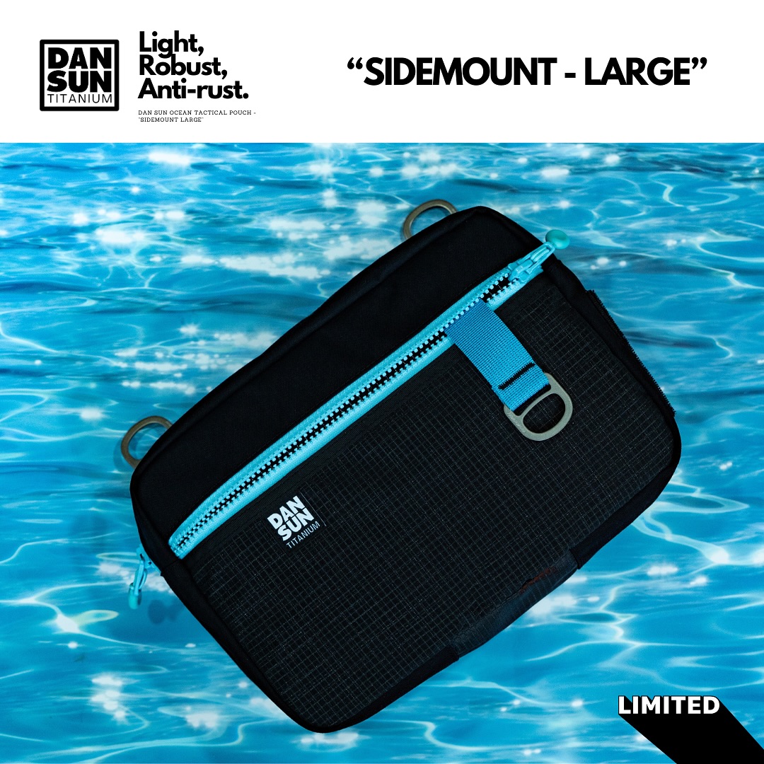 Our durable, lightweight, fast-dry sidemount pouches have become our latest superstar.
A pretty look doesn’t conceal its technical core:
- Five Grade 5 Titanium D-rings
- Made from original CORDURA® and Dyneema® fabric
High-quality YKK zippers
- Durable mesh drain
- External line-cutter pocket
- External wet-note pocket
- Bright orange interior equipped with bungee cords and attachment ring systems
- Weighs only 210g
Limited color in Tiffany Blue 🩵🩵🩵 available NOW at dansuntitanium.com