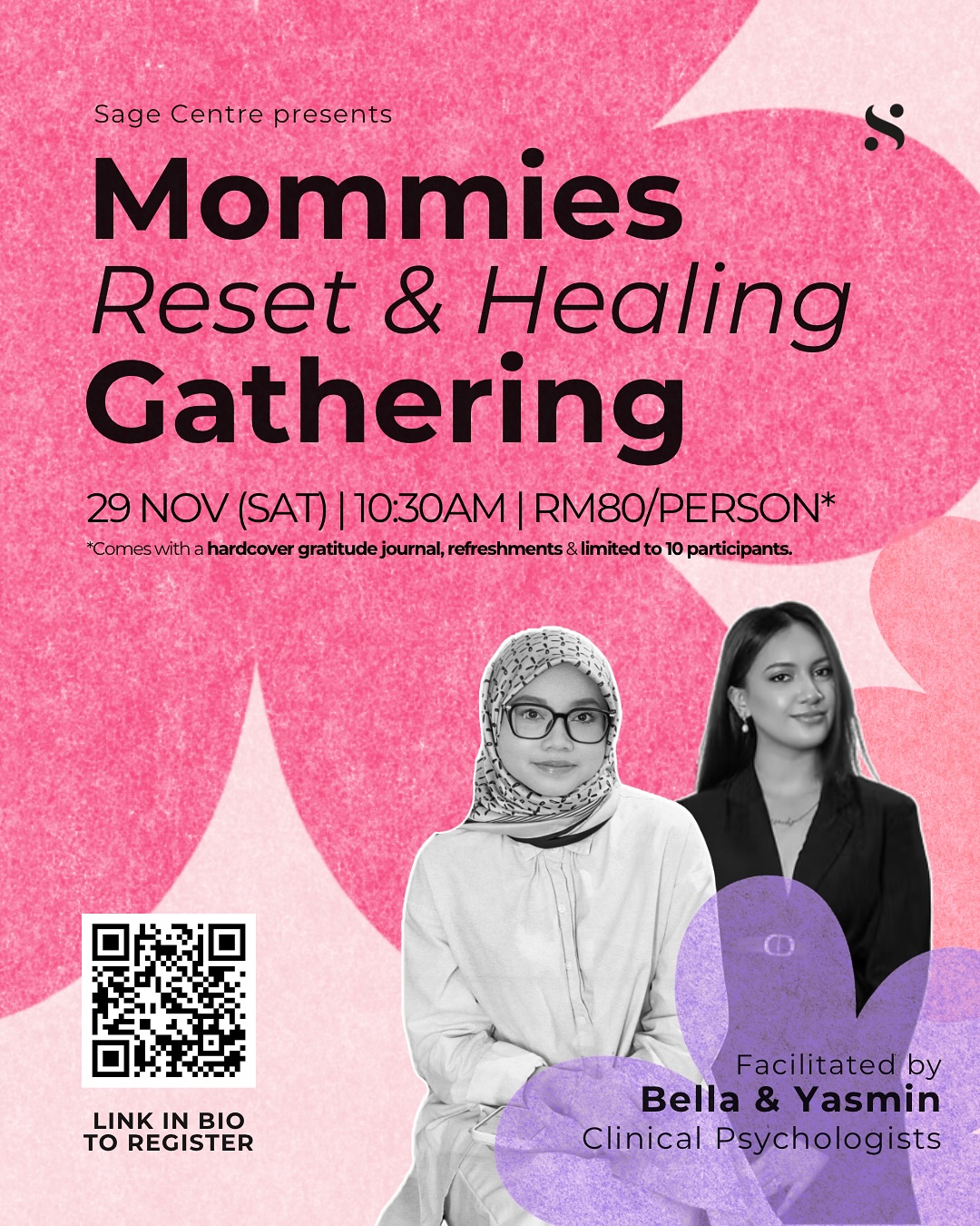 A gentle pause before the year ends – for mothers to breathe, reflect and reconnect 😮💨
Join an intimate, nurturing circle guided by Bella, a Clinical Psychologist and mother, alongside Yasmin from Sage Centre. Through guided reflection using Mythos cards, rediscover calm, clarity and connection as you close the year with intention.
🌿 29 Nov (Sat) | 10:30 AM – 12:30 PM
📍 Sage Centre, SS18 Subang Jaya
💚 RM80/person – includes a hardcover Gratitude Journal & light refreshments.
Limited to 10 participants only. Reserve your spot via the link in bio.
#supportgroup #mentalhealthmalaysia #mother #selfcare #therapymalaysia