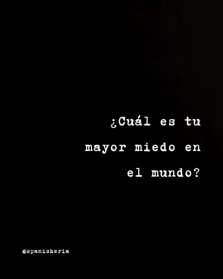 💀Día 31 y final 😈 ¿Cuál es tu mayor miedo en el mundo?
Responde en los comentarios 👻
Disfruta hoy 🫶 que el miedo nunca gane 👊
✂︎ - - - - - - - - - - - - - - - - - - - - - - - - - - - - - - -
#spanish #spanishlearner #spanishlesson #spanishstudent #estudiantedeespañol #learningspanish #practicalspanish #learningspanishonline #ELE
#spanisheria #spanishteacher #profedeele #profesordeespanol #spanishvocabulary #spanishgrammar #podcastele #iteachspanish #spanishwords #clasedeespañol #españolonline #spanishforfree #spanishclasses #dailyspanish #españolcotidiano #spanishonline #latino #fyp #sydney #australia