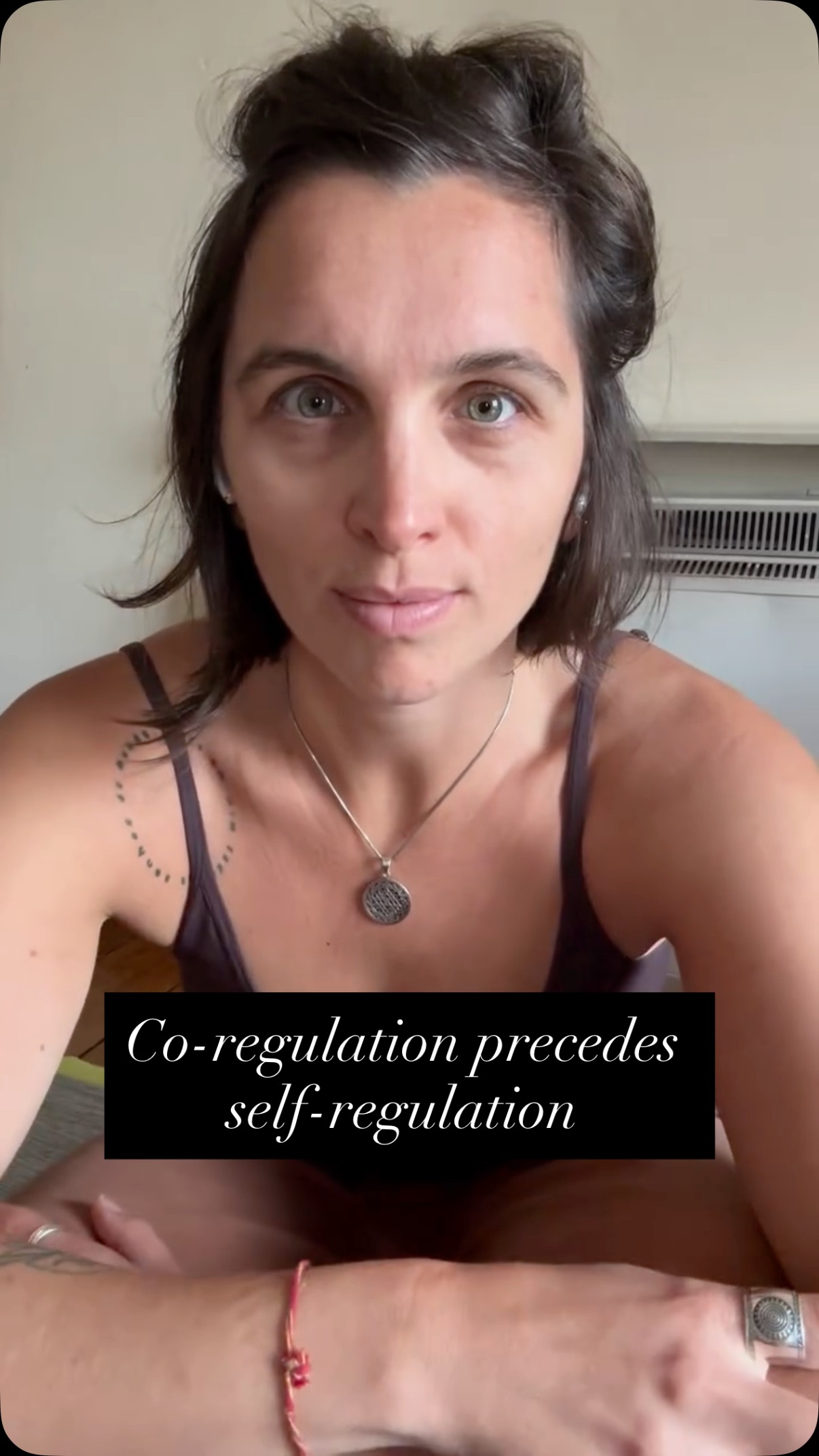 ~ Co-regulation precedes self-regulation ~
In the Polyvagal Theory we regonize various states of our nervous system which impact our physical, mental and emotional wellbeing. These three states can be simply divided into :
✨mobilisation (sympathetic)
✨immobilisation (parasympathetic)
✨connection (ventral vagal)
The first two states can show up in our body as fight or flight (overstimulation, overactivation, urgency etc) or freeze (sense of collapse, hopelessness, little energy).
It’s ok to experience them but when they take over, we might be experience what we call dysregulation.
There are ways we can regulate our nervous system to return to a sense of wholeness, safety from within. We can:
✨self-regulate - use tools that are available to use to get out of the dysregulation. For me this includes walking, meditation, yoga, reading, being in nature, sea swimming
✨Co-regulate - sometimes the tools don’t seem to work because what we really need is to co-regulate with another human being. Being in the presence of a friend, partner, family member that provides this regulation. The reason this happens is because our nervous systems are connected - it’s pretty amazing - this invisible thread of connection.
Our nervous system chooses co-regulation before self-regulation. Yet so many of us try to live in a way where we think we need to be able to do everything by ourselves. There is so much individualistic energy in our culture and we are conditioned by it.
To understand our physiology is so refreshing - it helps to understand our true nature without judging ourselves, but rather making more space for connecting with others in a meaningful way that is nourishing and supporting. This is what our nervous systems need.
I’m hosting workshops around Polyvagal Theory & yoga this Autumn in @segotia_dublin (4th October) & in @thesanctuaryd7 (11th Oct). If you want to explore this topic in more depth, join me ☺️
X
Anna
#polyvagaltheory #selfregulation #coregulation #nervoussystem #yoga #somaticyoga